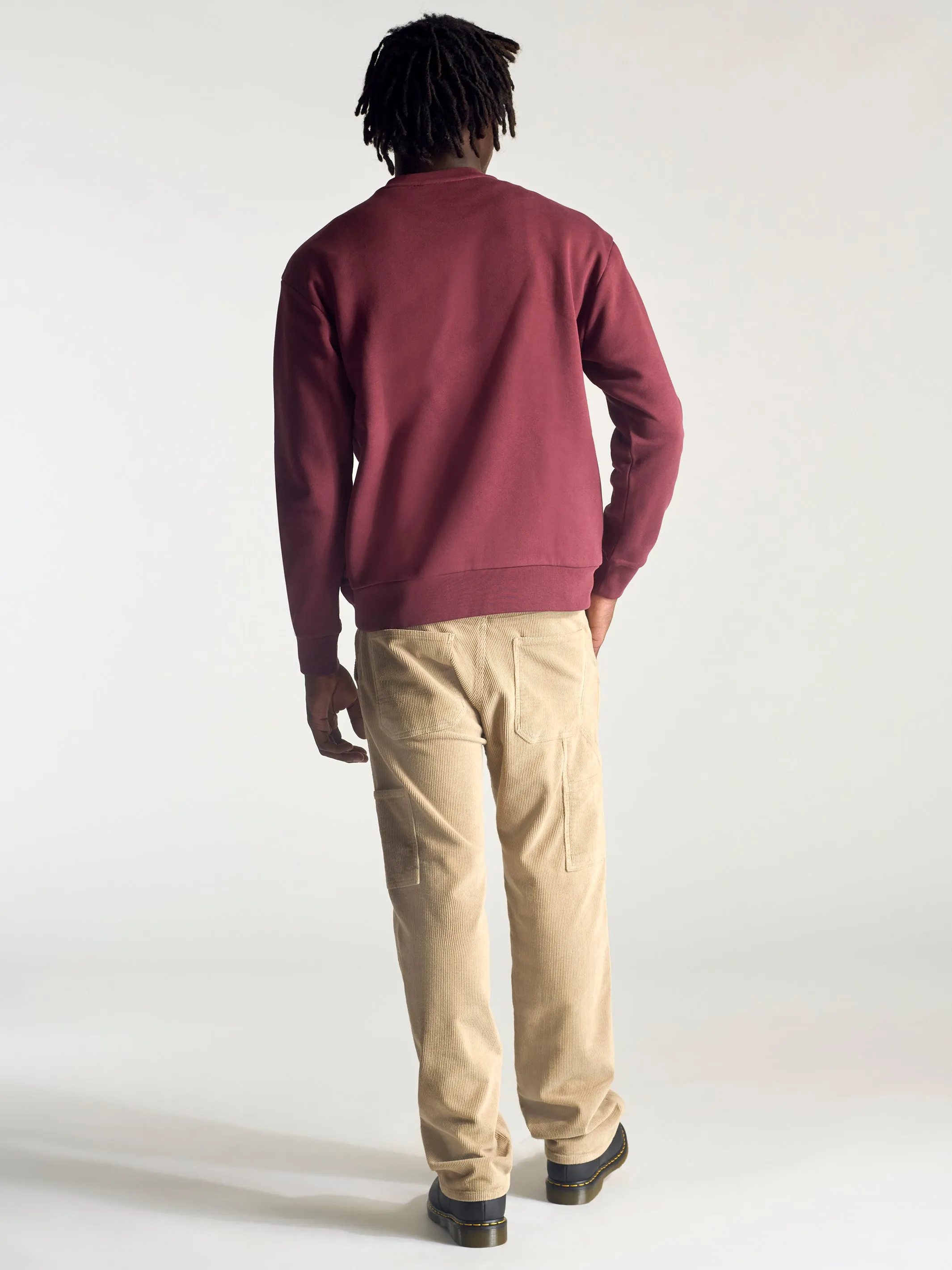 Men's Hoyt Crew Neck Sweatshirt In Brick sold by Brooklyn Industries product image thumbnail 3