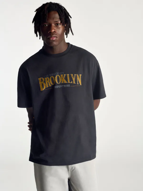 Men's Brooklyn Vintage T-Shirt In Black sold by Brooklyn Industries