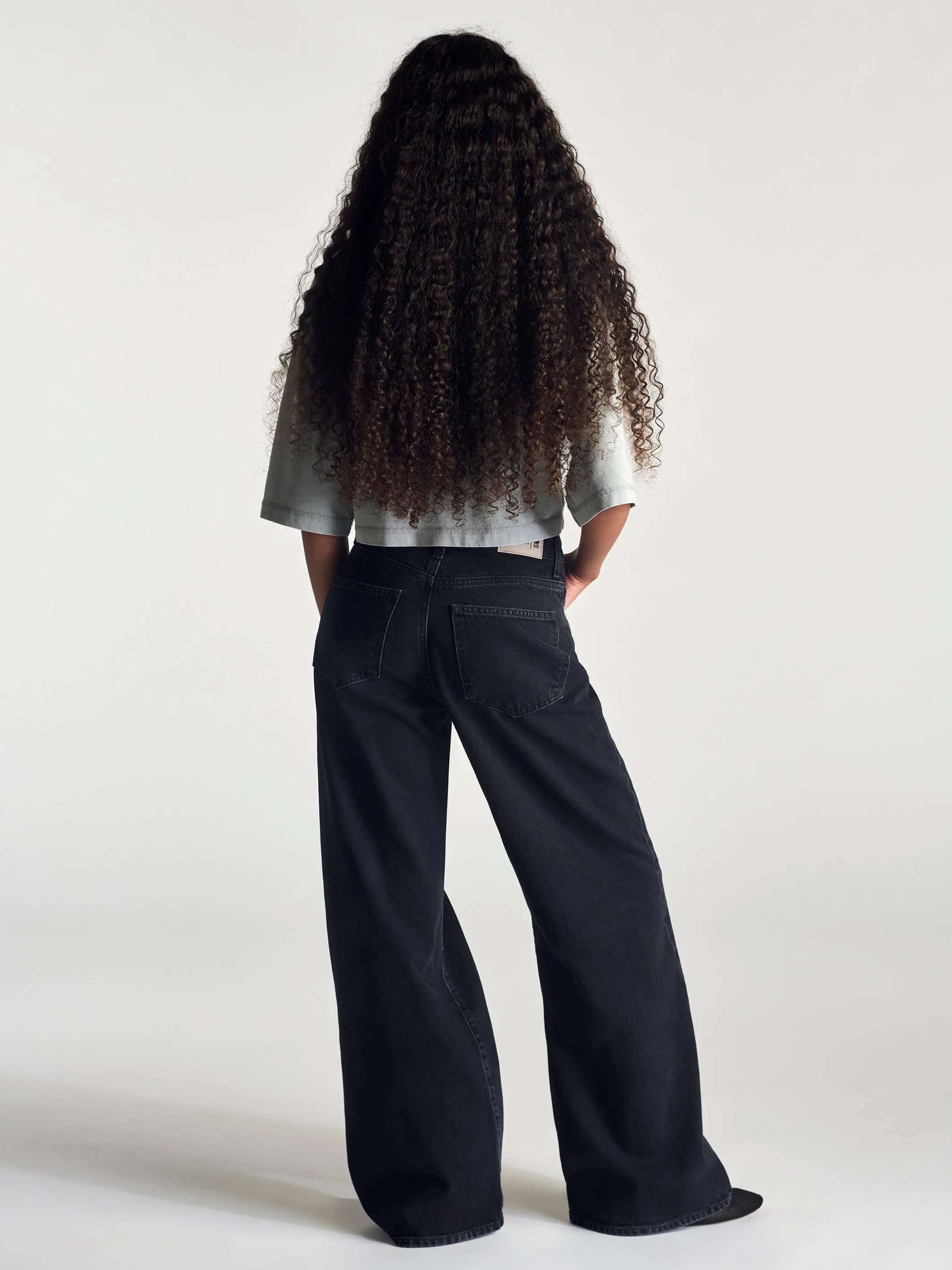 Women's Midtown Mid-Rise Relaxed Pants In Dark Smoke Denim sold by Brooklyn Industries product image thumbnail 3