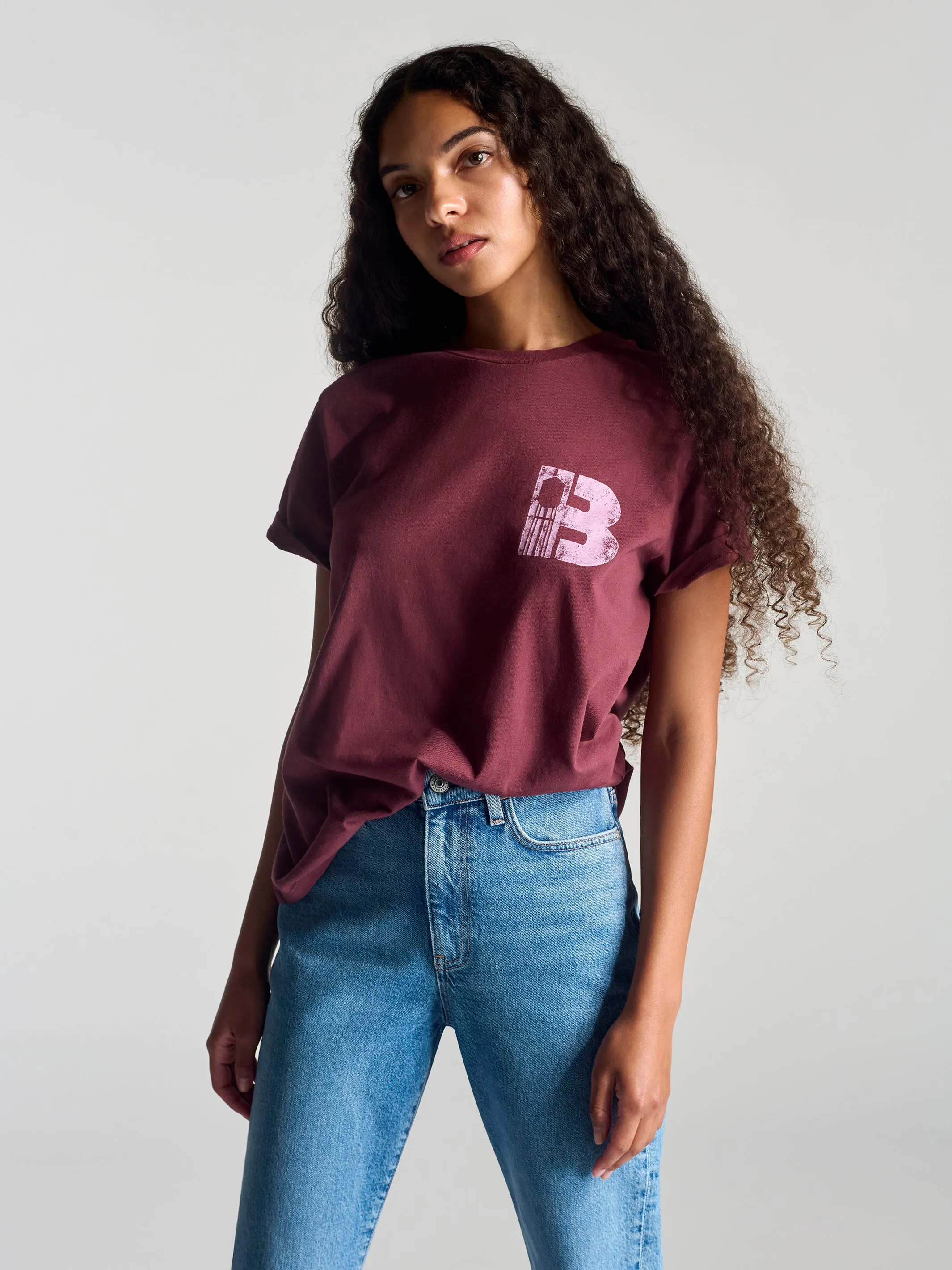 Women's Brooklyn Vintage T-Shirt In Red Mahogany sold by Brooklyn Industries