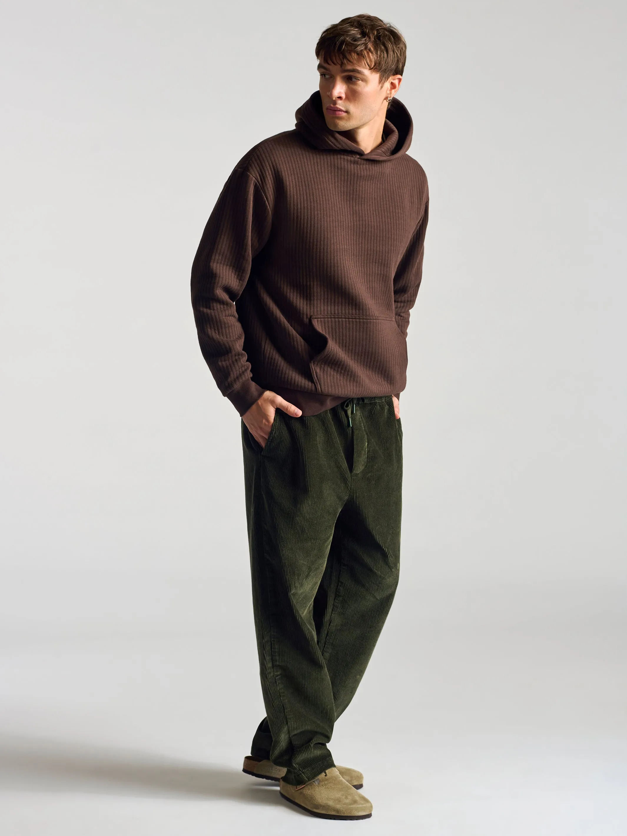 Men's Hooded Sweatshirt In Coffee Bean sold by Brooklyn Industries product image thumbnail 3