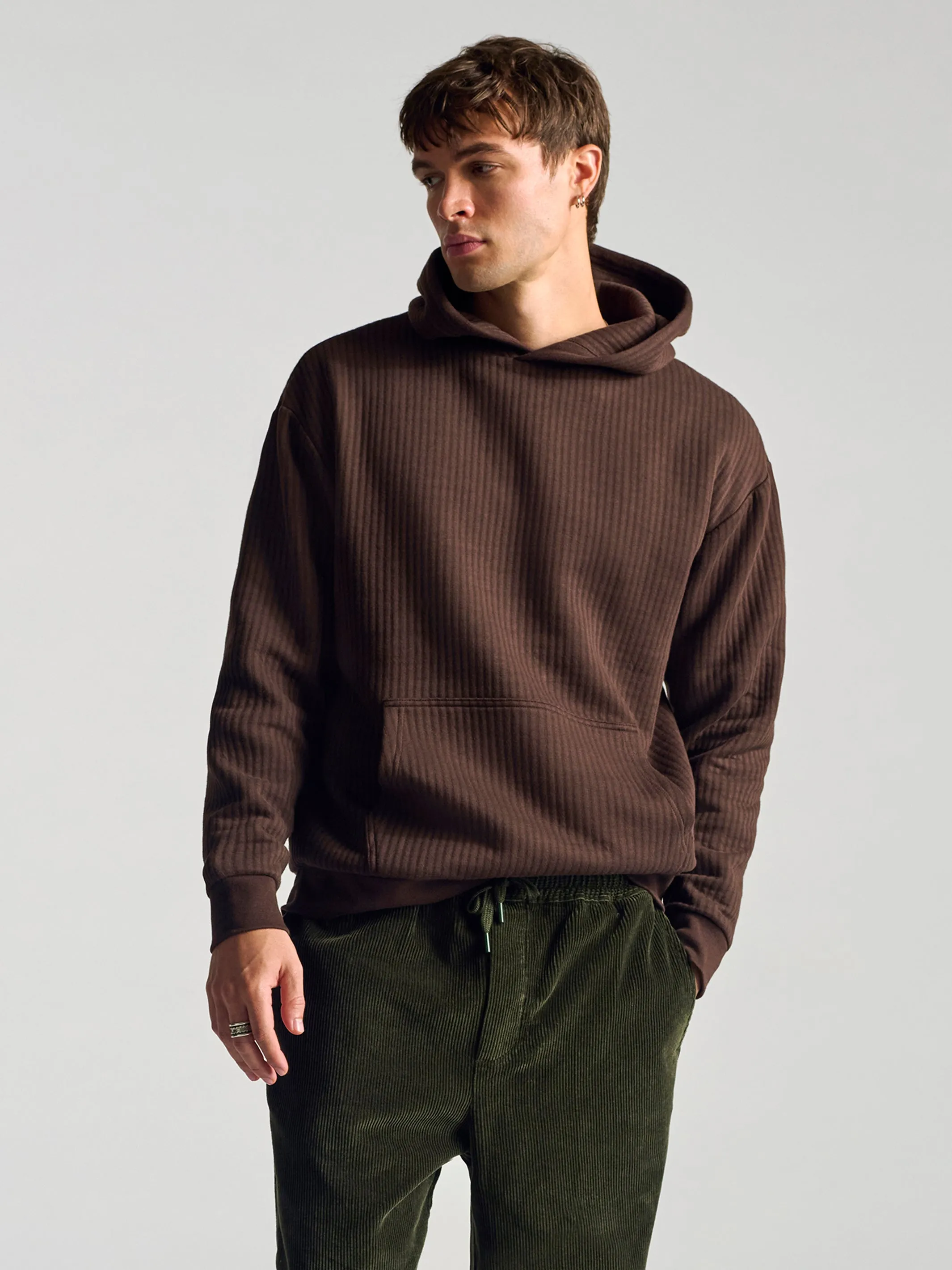 Men's Hooded Sweatshirt In Coffee Bean sold by Brooklyn Industries