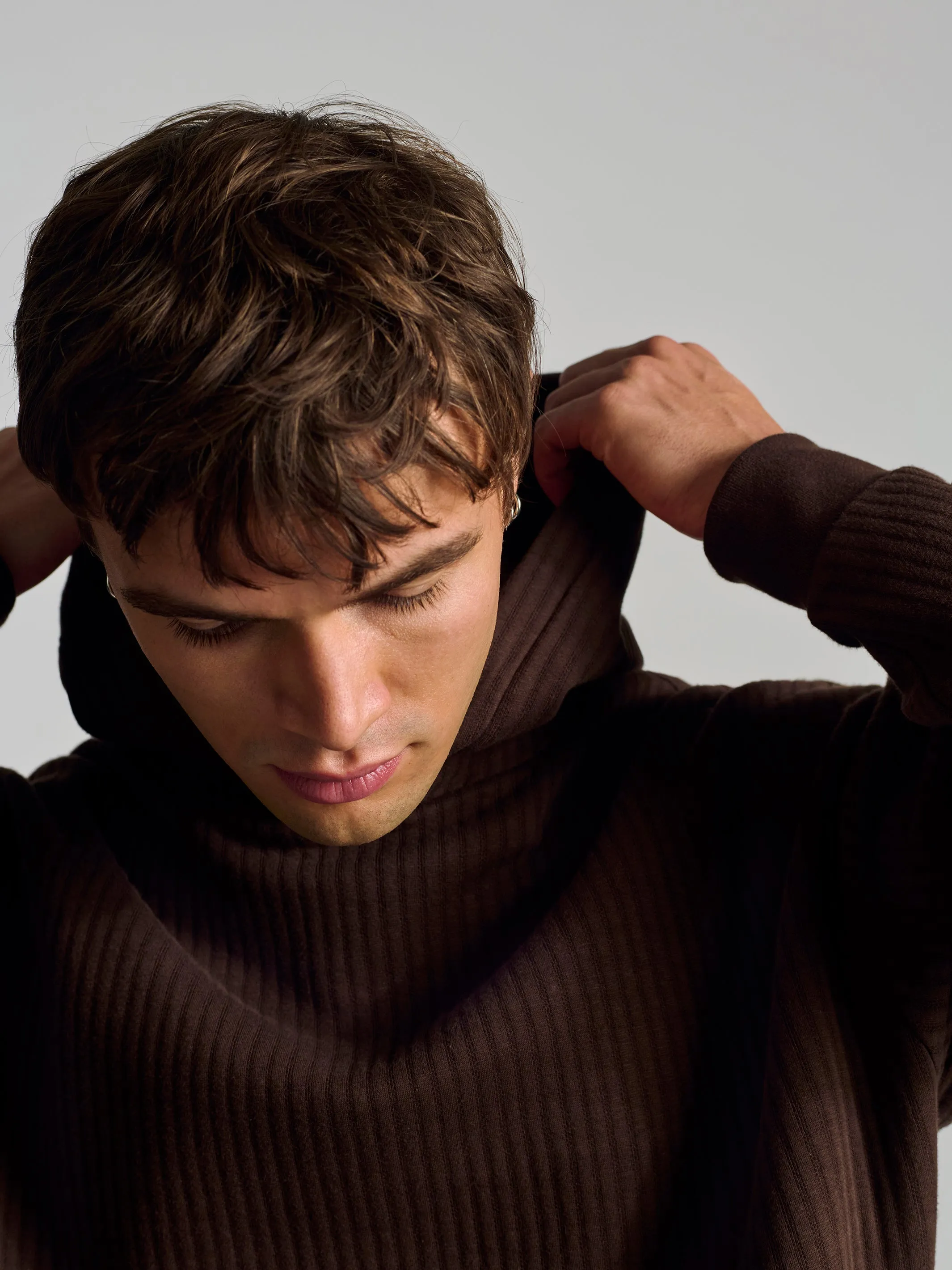Men's Hooded Sweatshirt In Coffee Bean sold by Brooklyn Industries product image thumbnail 2