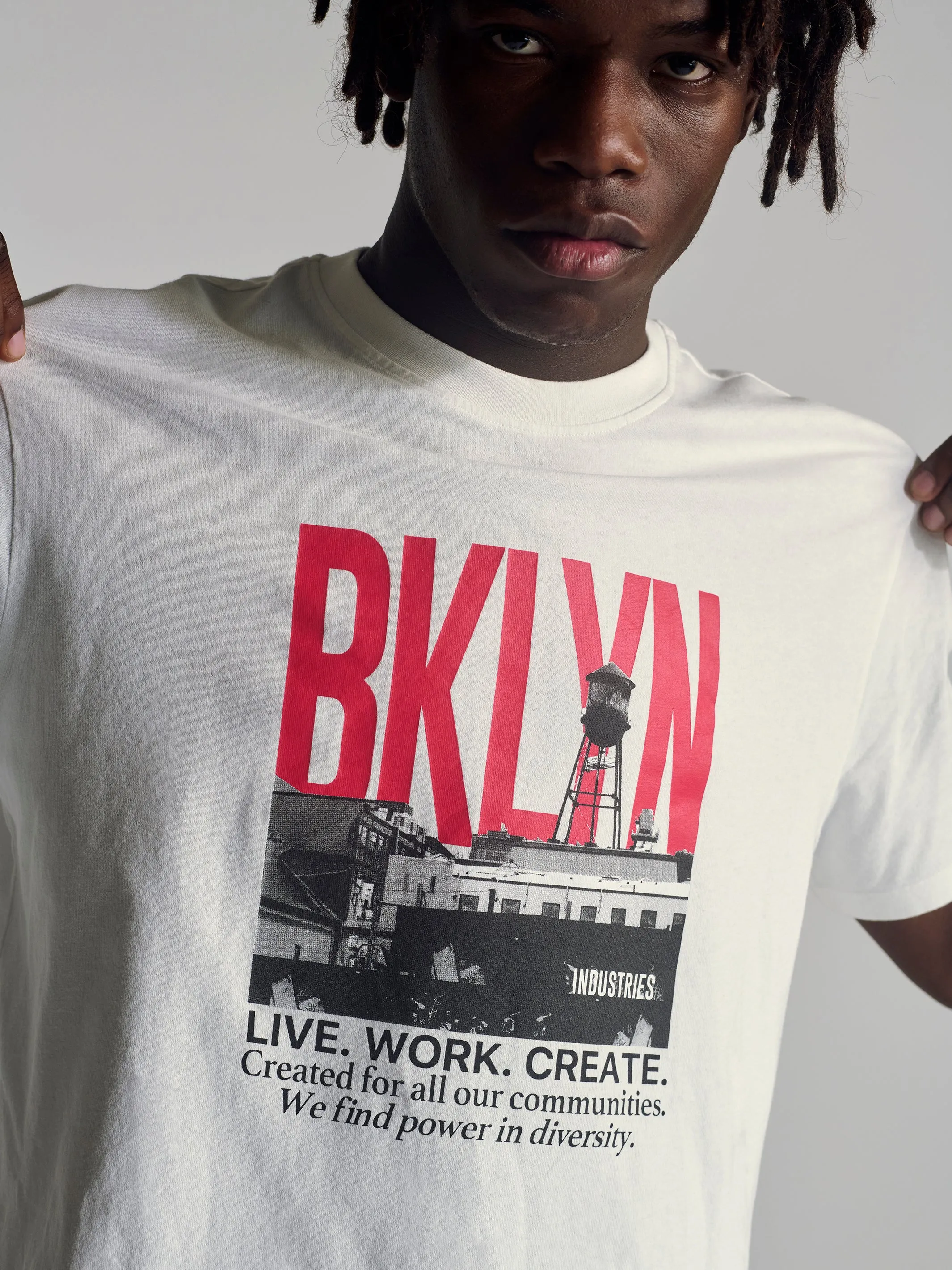 Men's City Printed T-Shirt In Antique White sold by Brooklyn Industries product image thumbnail 2
