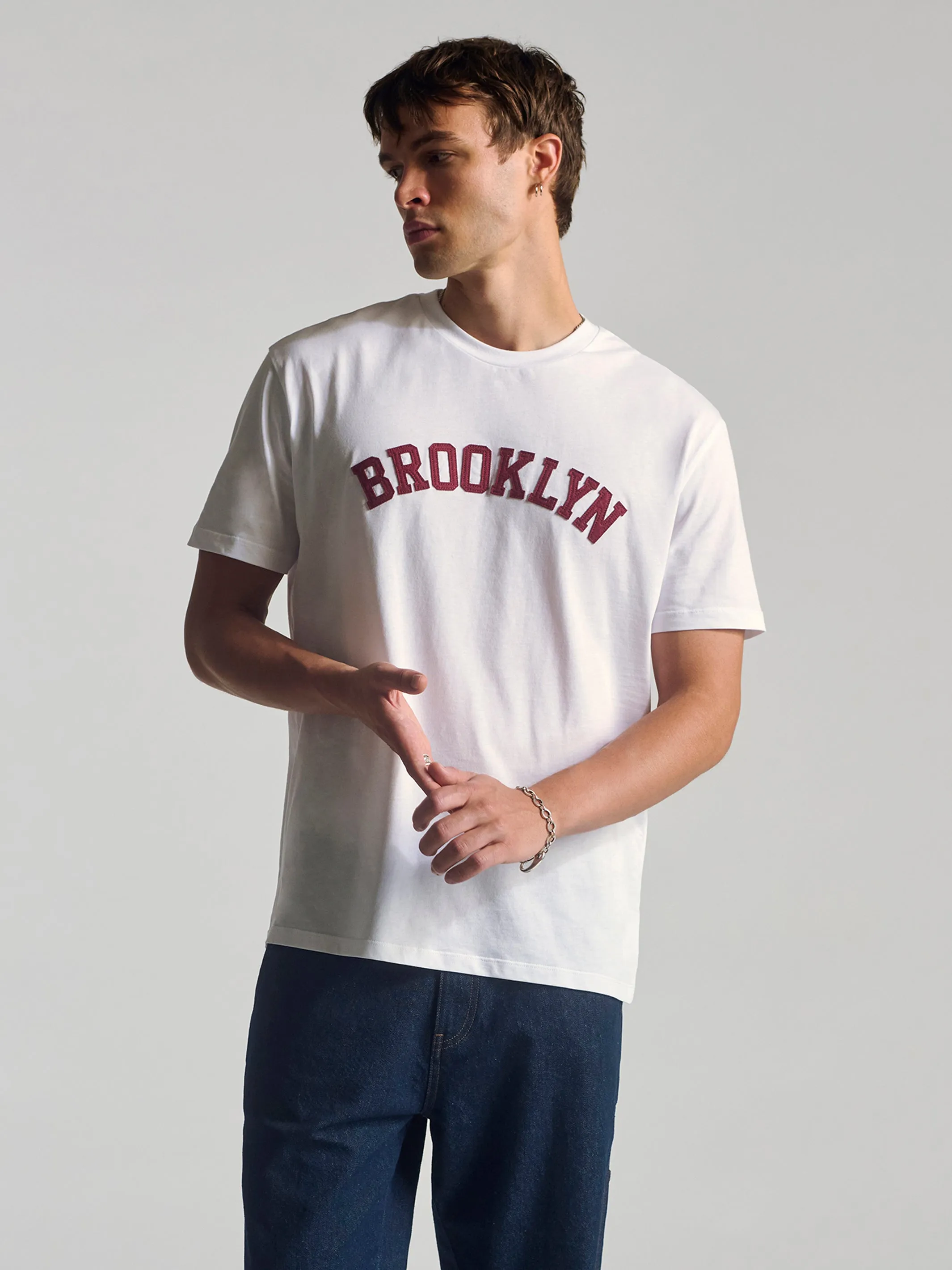 Men's Brooklyn T-Shirt In White sold by Brooklyn Industries product image thumbnail 3