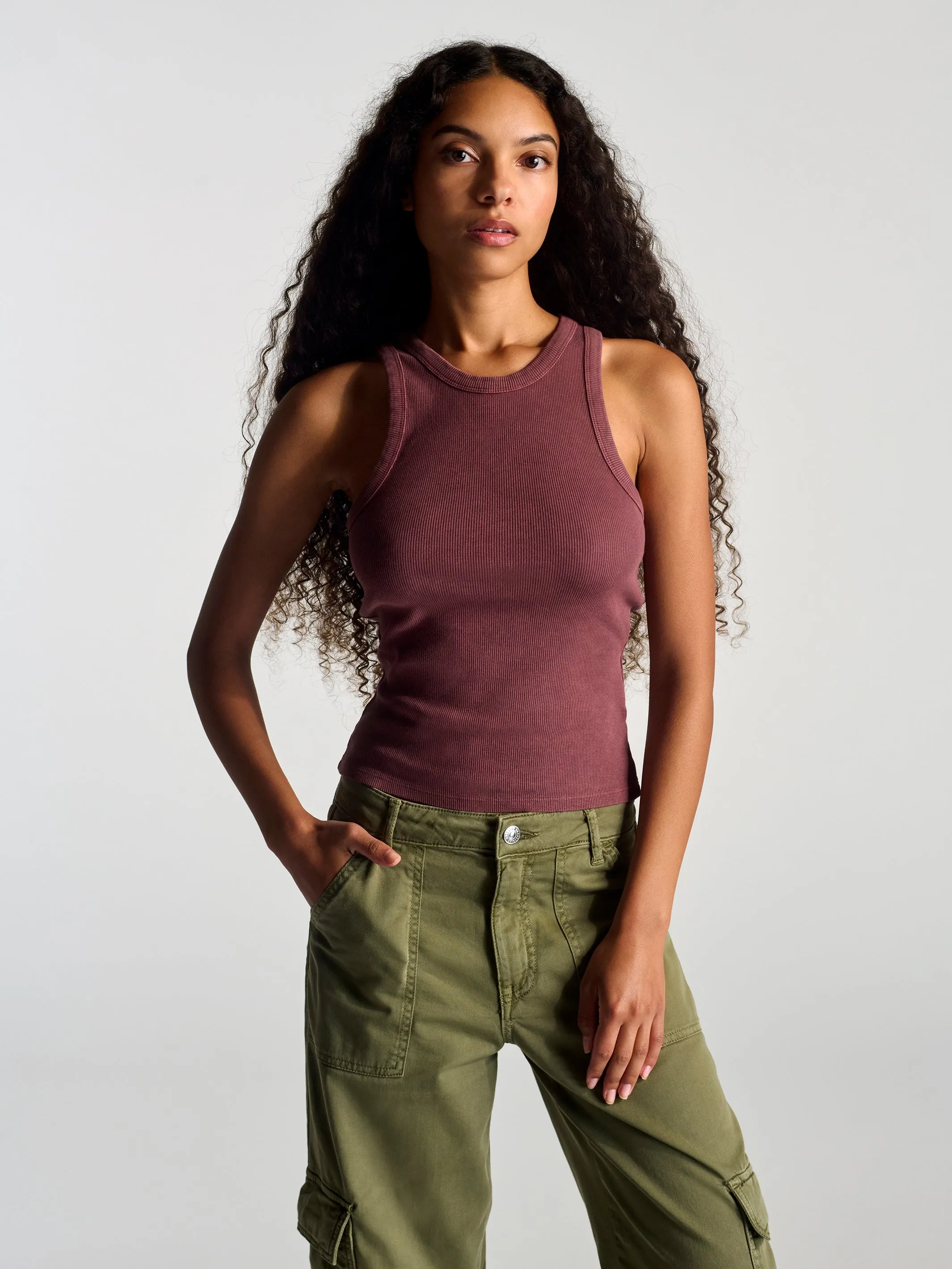 Women's Vintage Tank Top In Brick sold by Brooklyn Industries