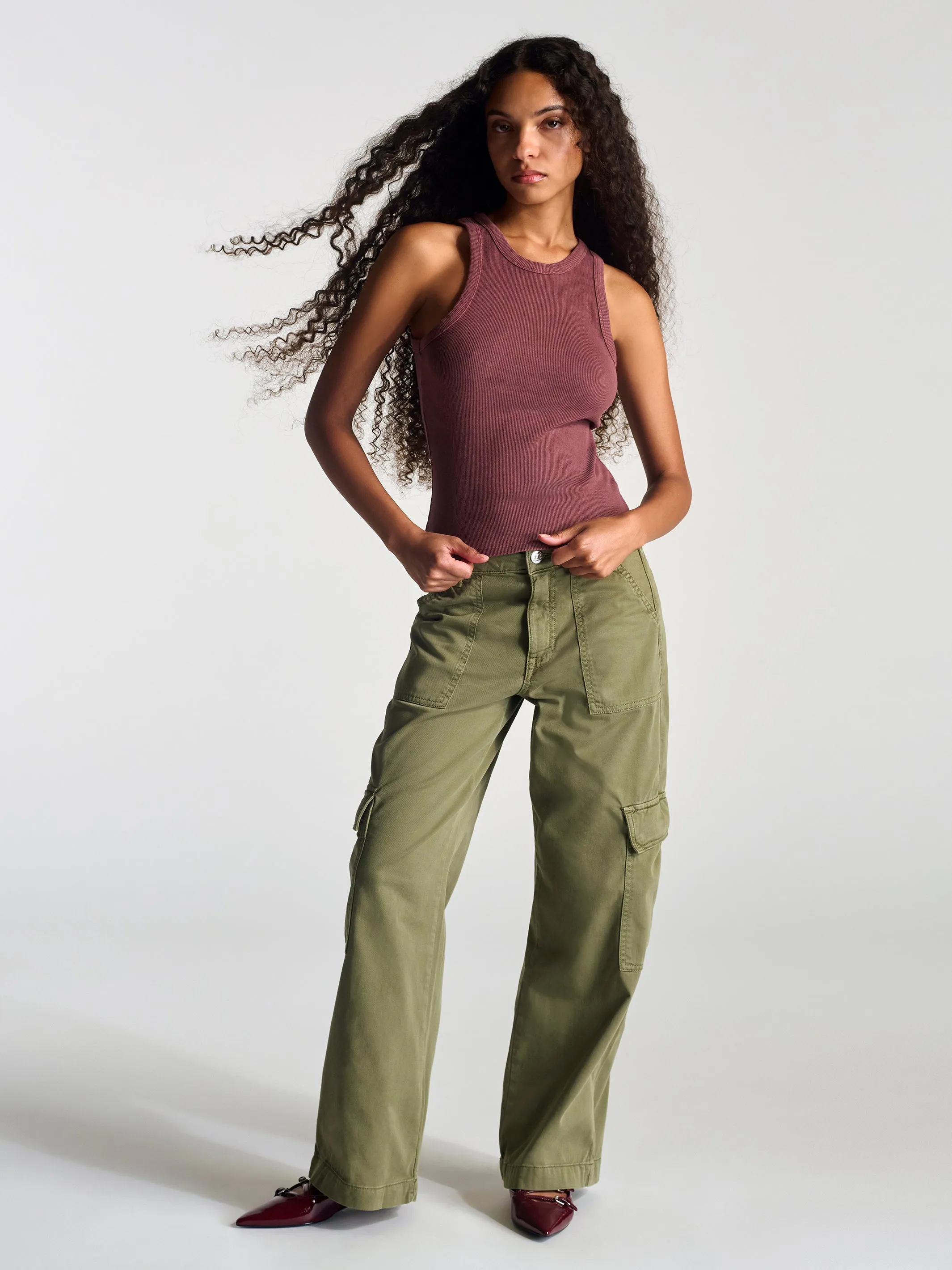 Women's Vintage Tank Top In Brick sold by Brooklyn Industries product image thumbnail 3