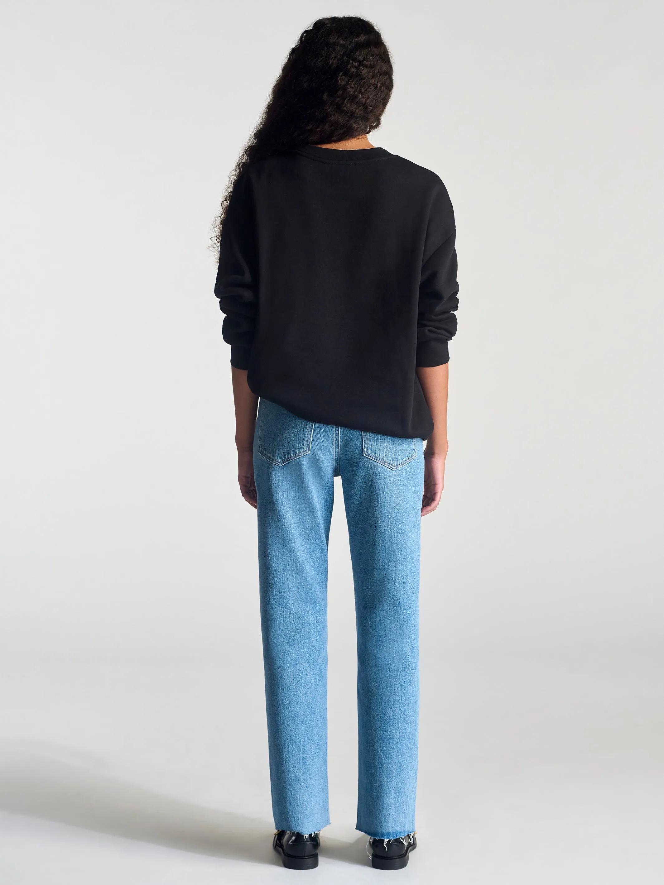 Women's Hoyt Crew Neck Sweatshirt In Black sold by Brooklyn Industries product image thumbnail 5