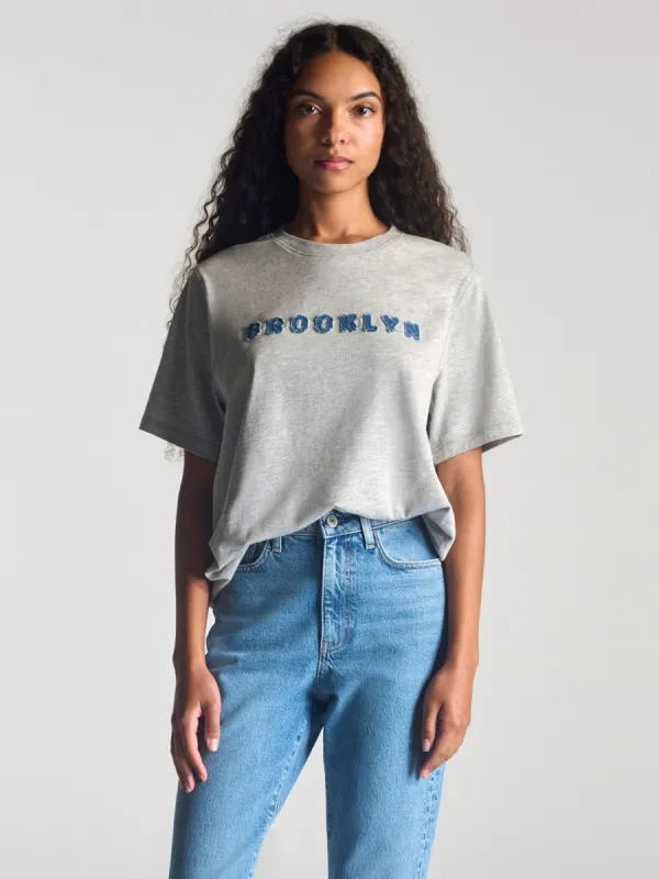 Women's Brooklyn T-Shirt In Grey Melange sold by Brooklyn Industries