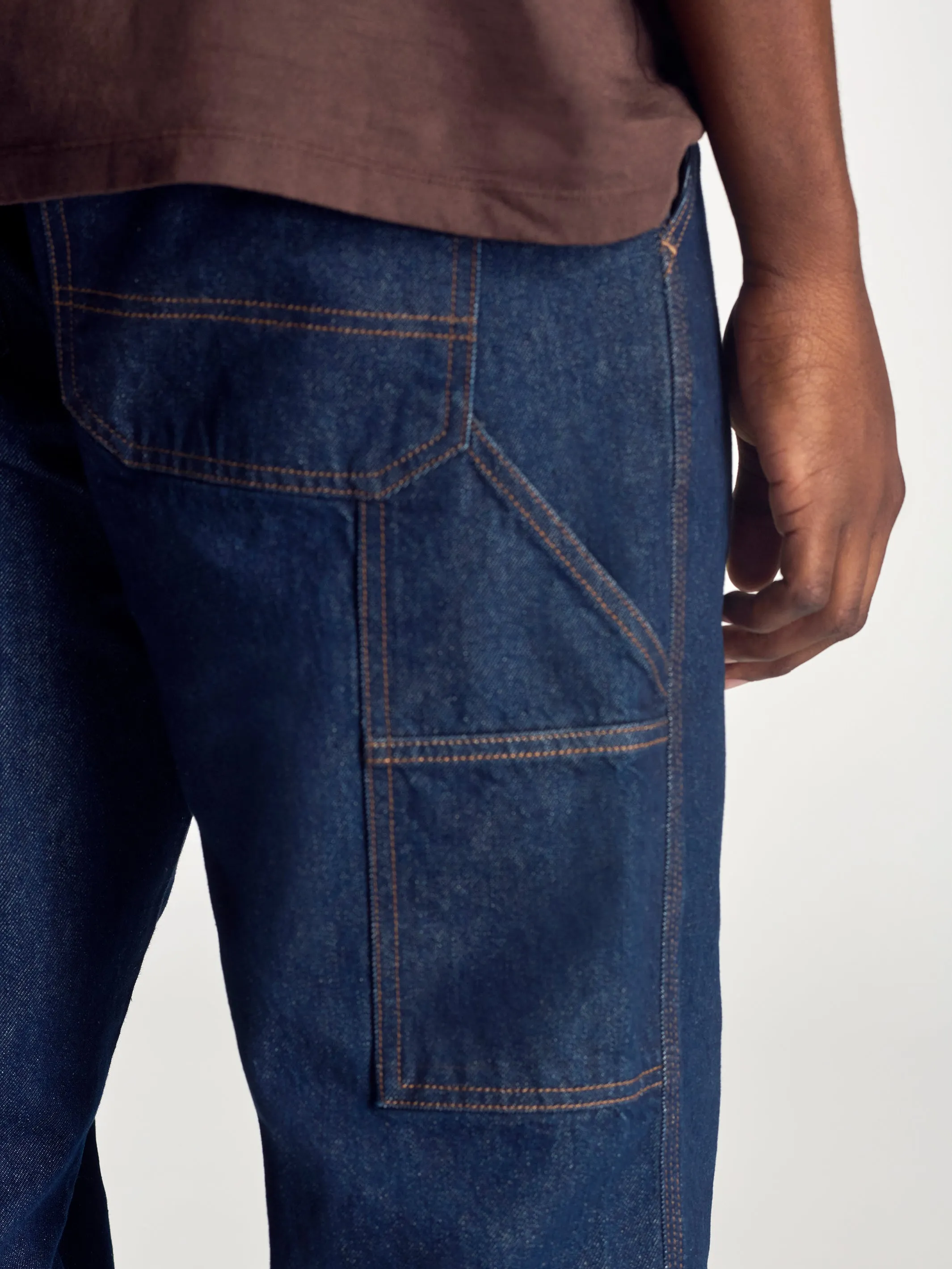 Men's Central Loose Carpenter Jeans in Rinse Denim sold by Brooklyn Industries product image thumbnail 3