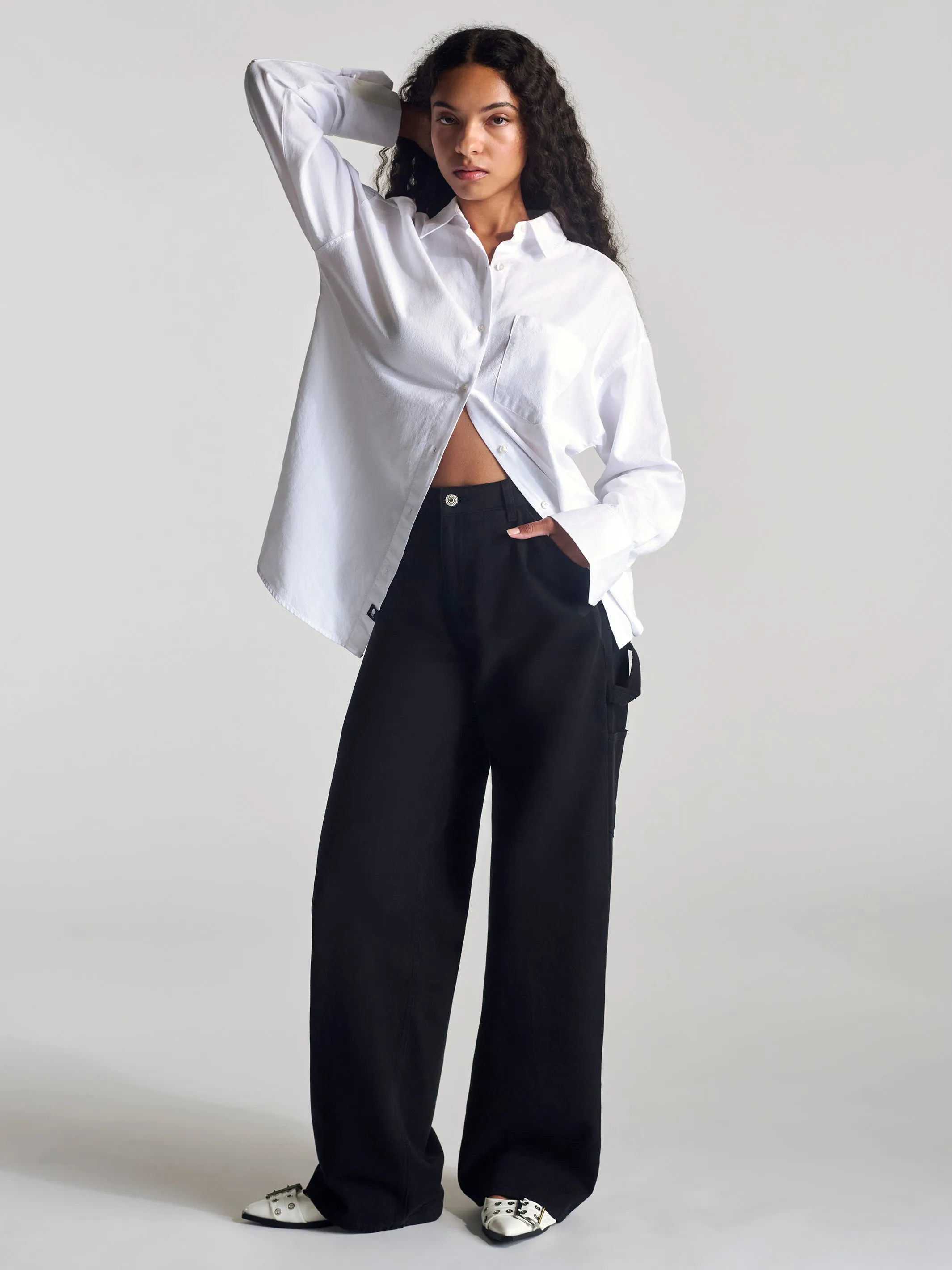 Women's Carpenter Pants In Black Denim sold by Brooklyn Industries product image thumbnail 3