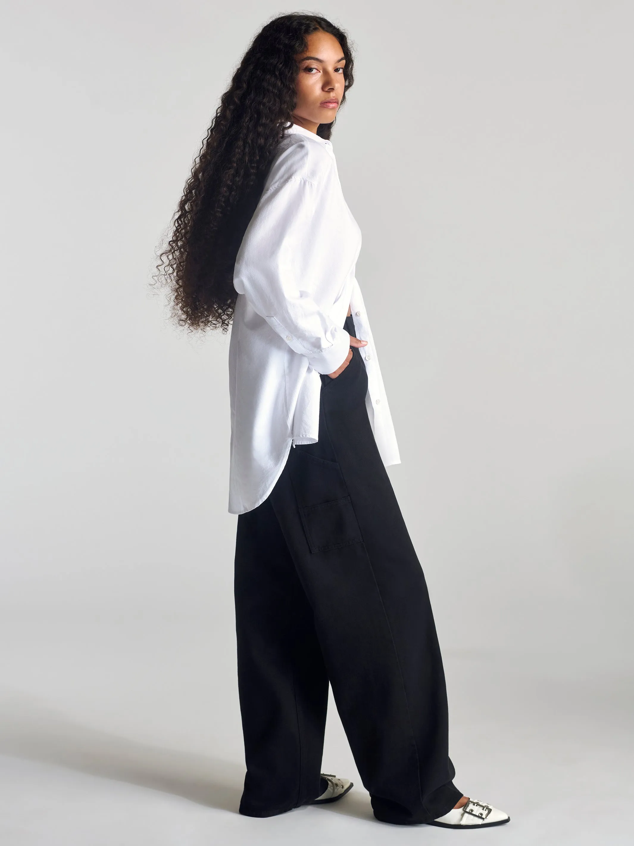 Women's Carpenter Pants In Black Denim sold by Brooklyn Industries