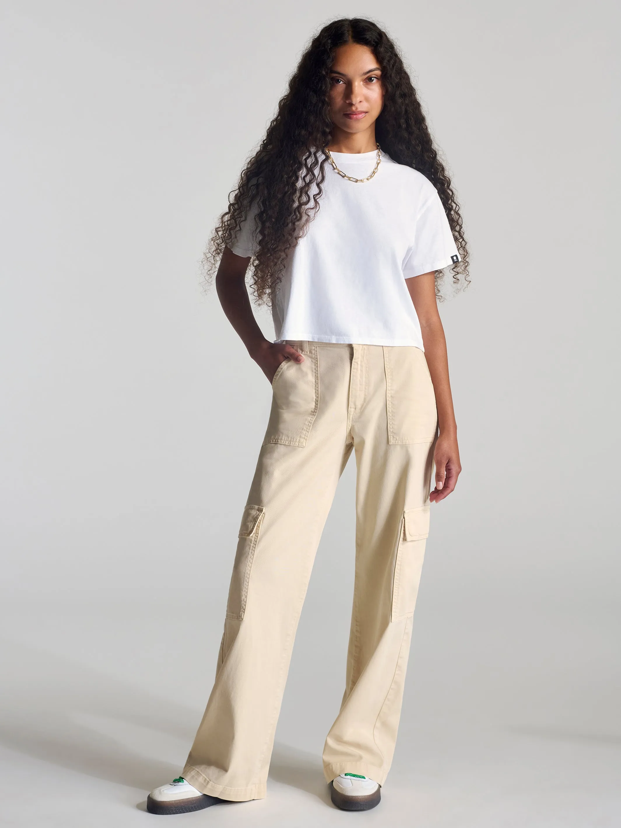 Women's Cargo Pants In French Oak Twill sold by Brooklyn Industries