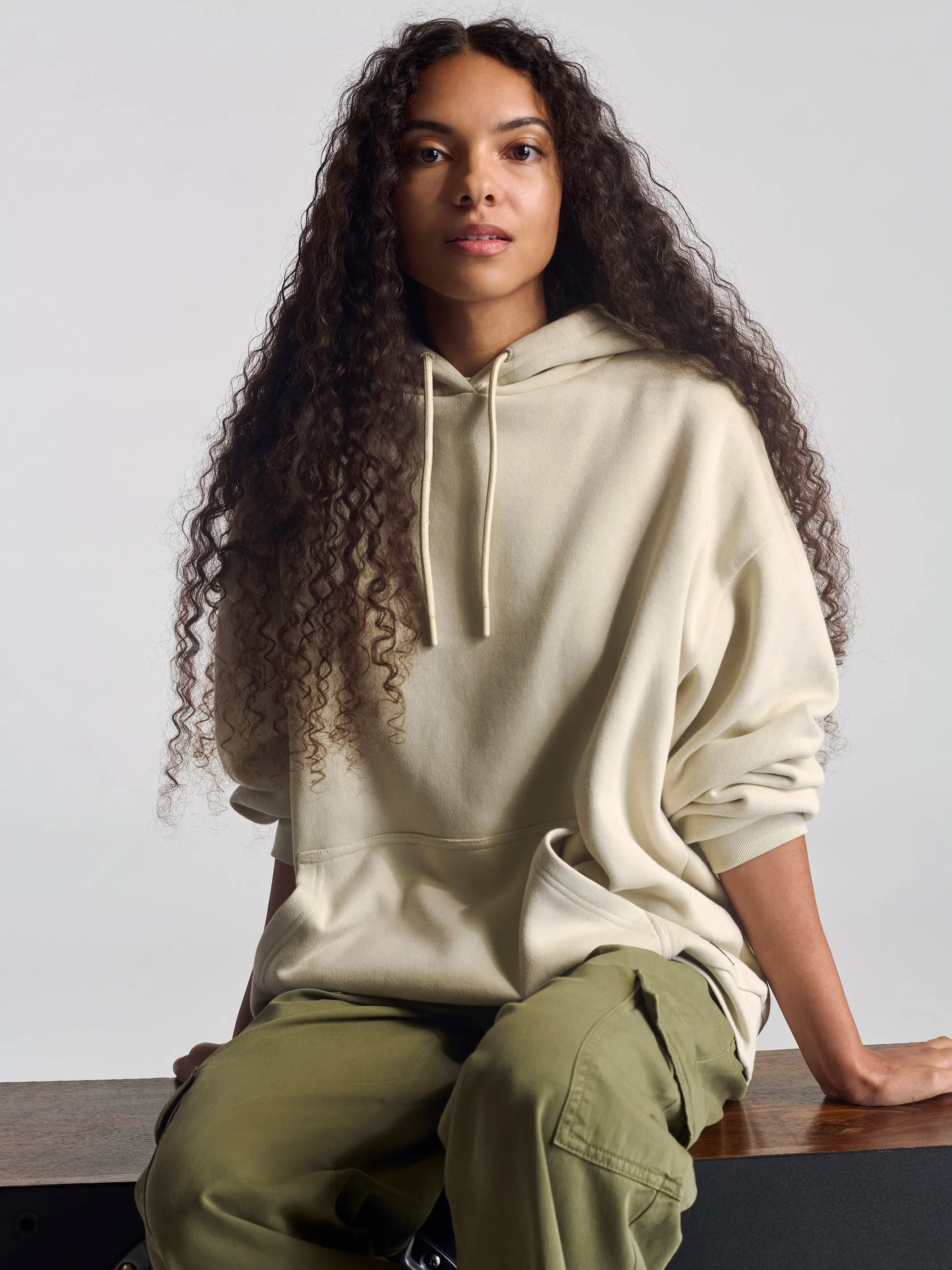 Women's Montrose Hooded Sweatshirt In Pavement sold by Brooklyn Industries