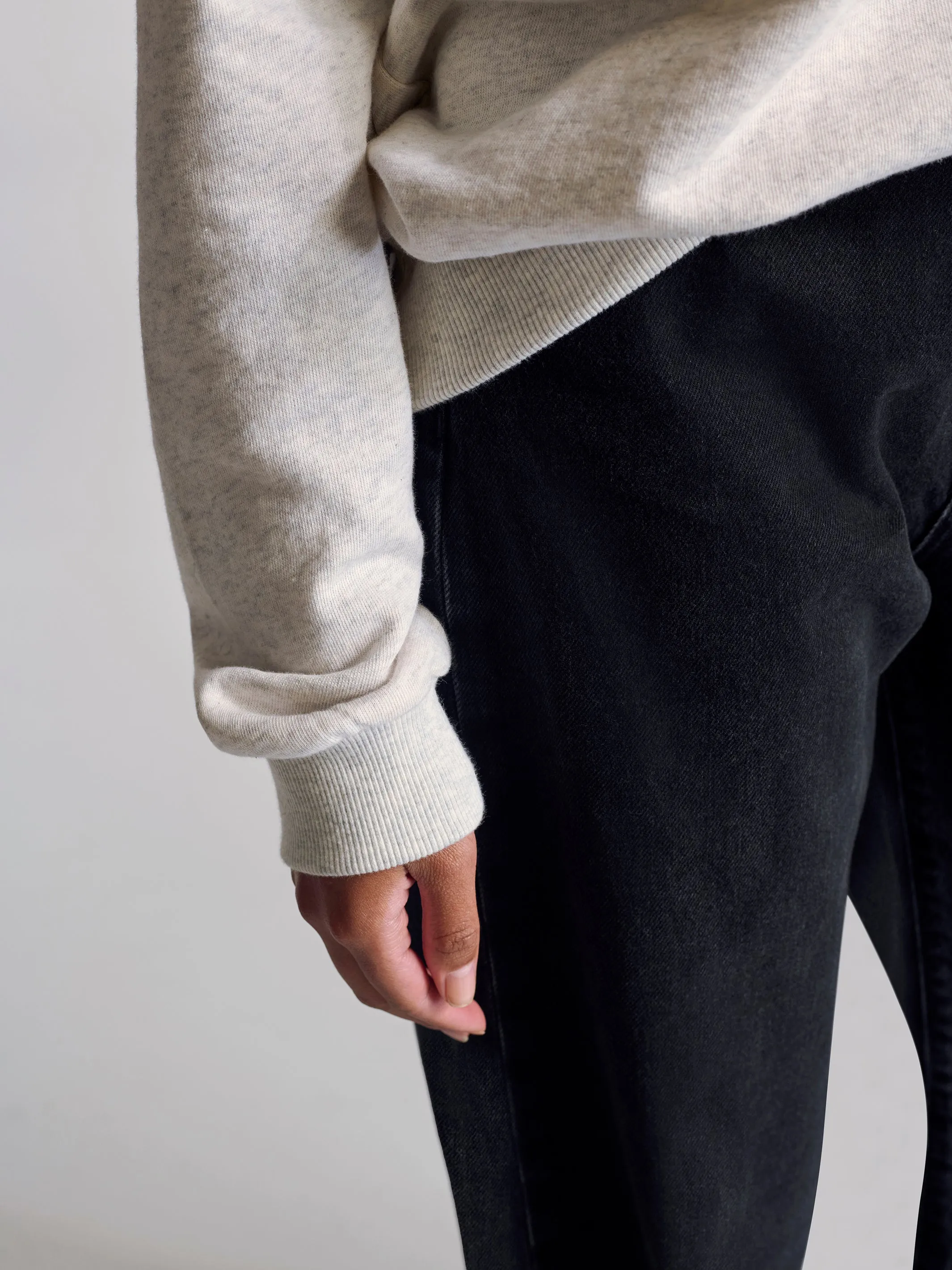 Women's Brooklyn Oversized Sweatshirt In Light Grey Melange sold by Brooklyn Industries product image thumbnail 3