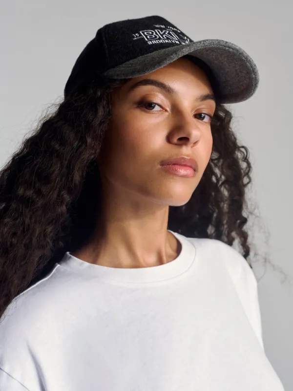 BKLYN Logo Cap in Dark Grey sold by Brooklyn Industries