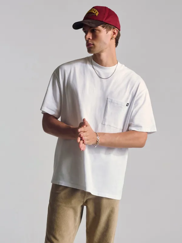 Men's Short Sleeve Pocket T-Shirt In White sold by Brooklyn Industries