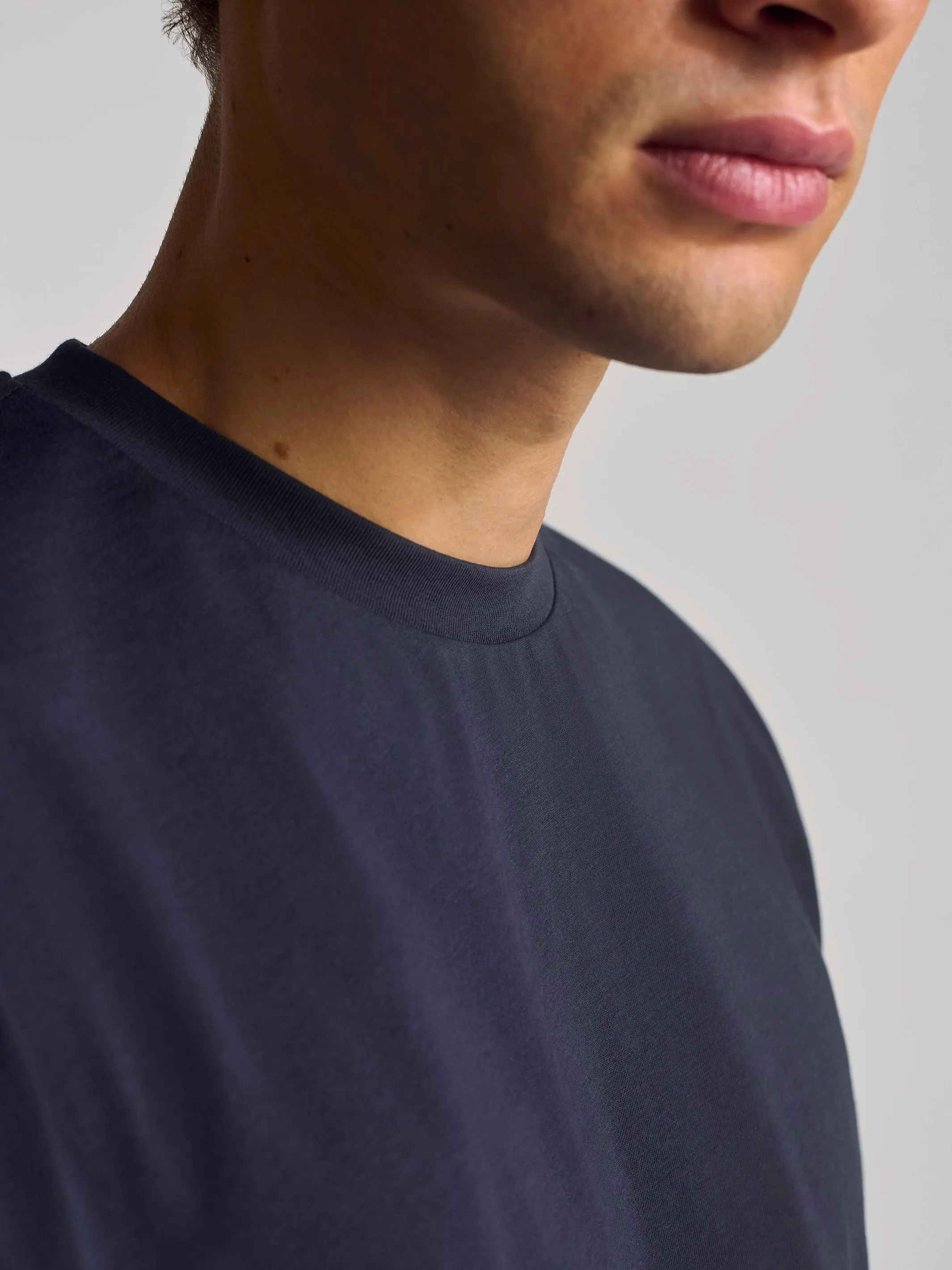 Men's Crew Neck Basic T-Shirt In Total Eclipse sold by Brooklyn Industries product image thumbnail 4