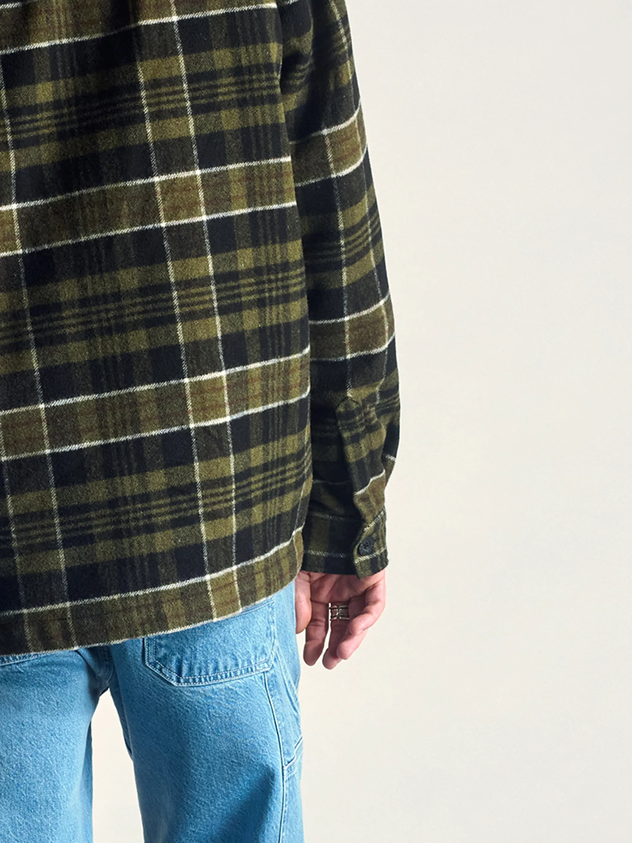 Men's Overshirt In Kombu Green Check sold by Brooklyn Industries product image thumbnail 4