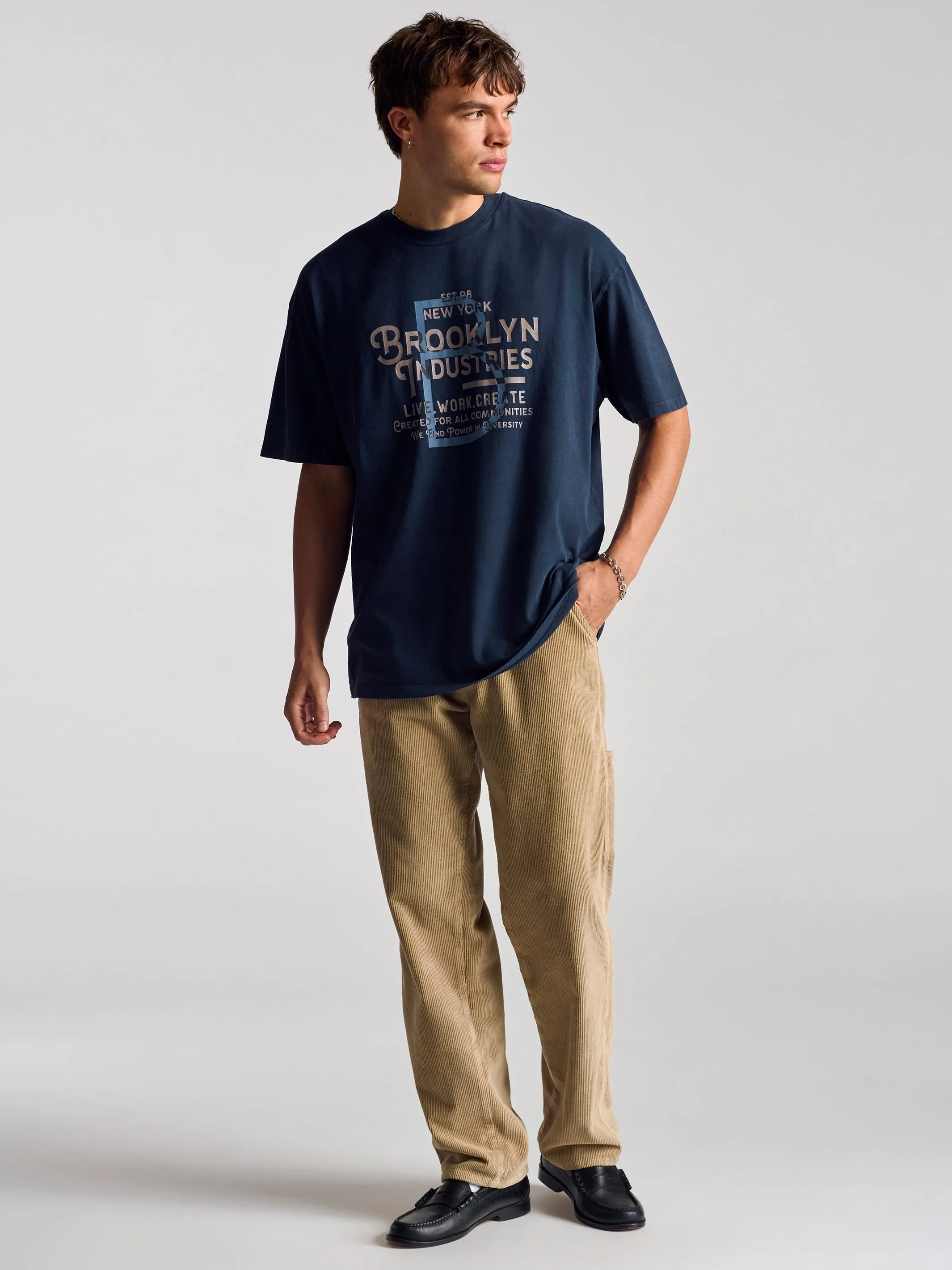 Men's BKI 1998 T-Shirt In Graphite sold by Brooklyn Industries product image thumbnail 2