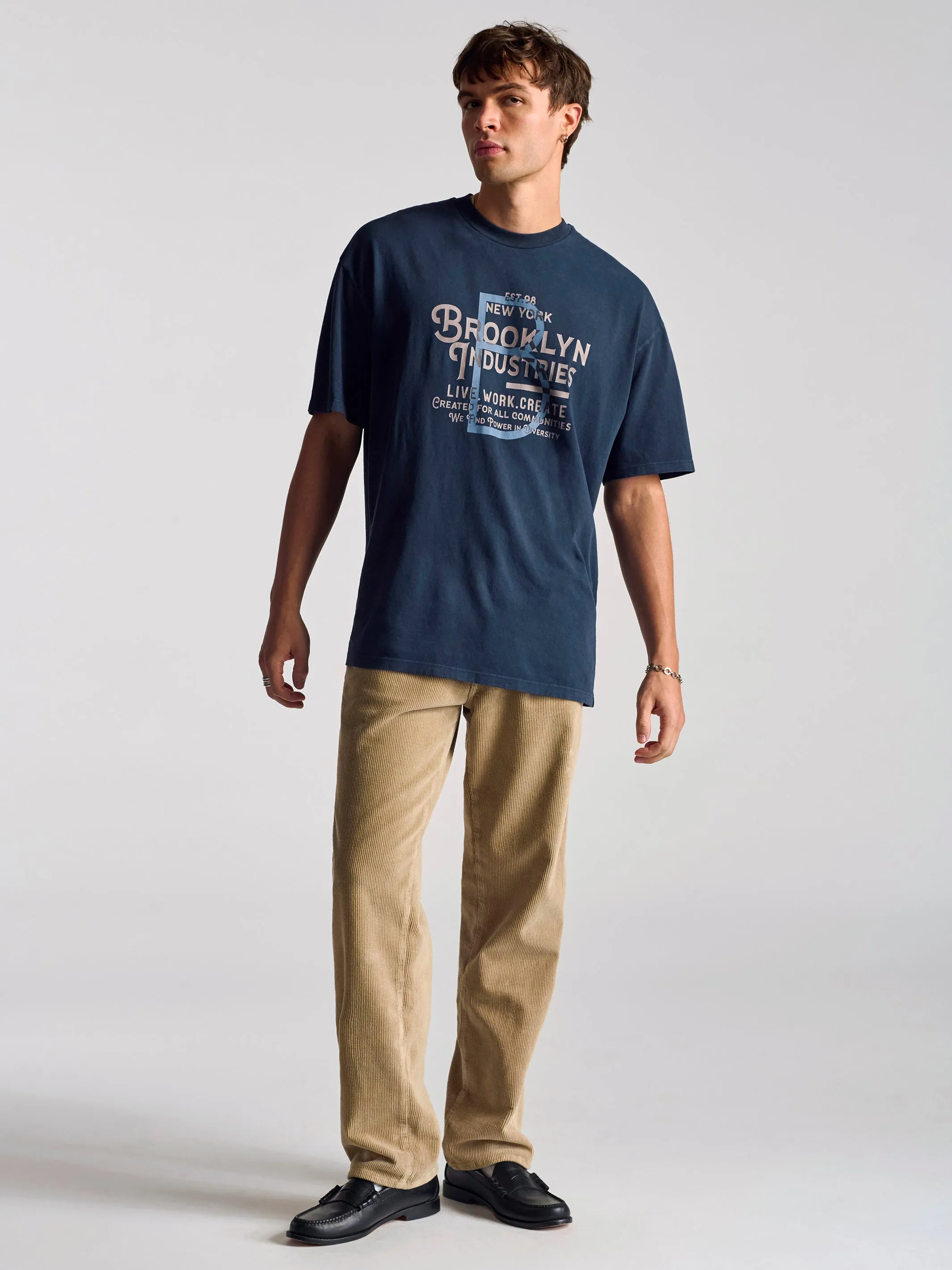 Men's BKI 1998 T-Shirt In Graphite sold by Brooklyn Industries product image thumbnail 3