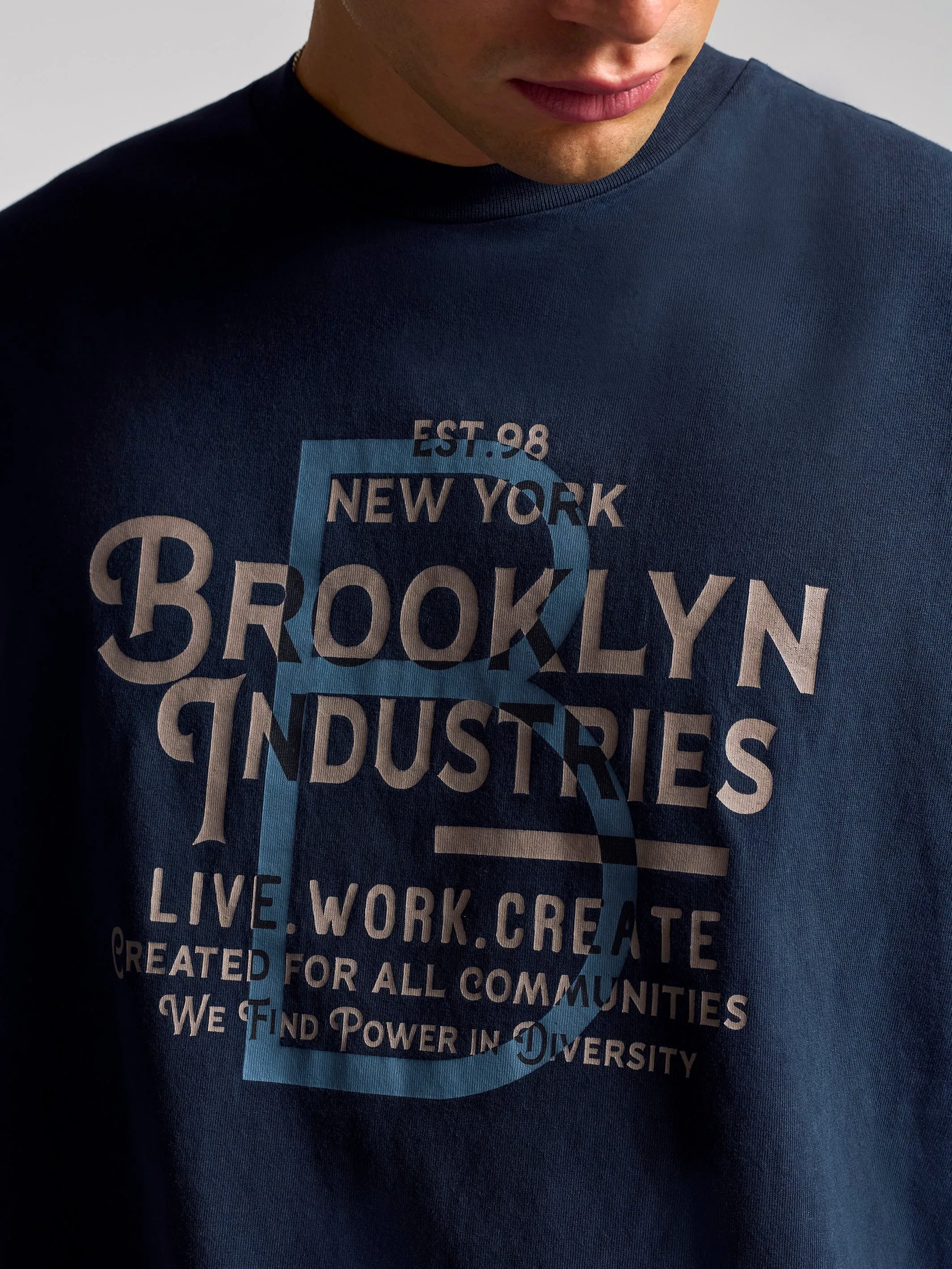 Men's BKI 1998 T-Shirt In Graphite sold by Brooklyn Industries product image thumbnail 4