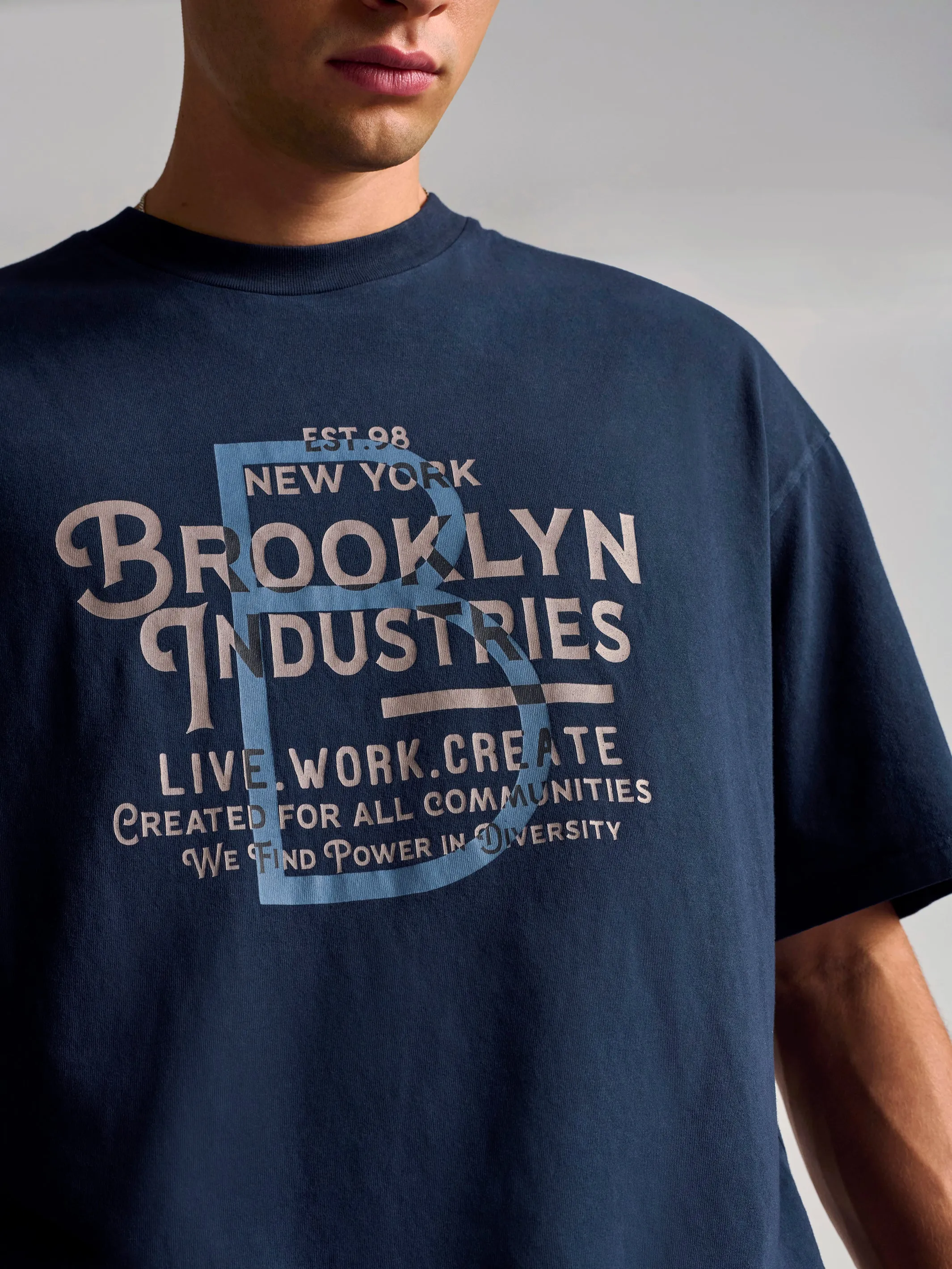 Men's BKI 1998 T-Shirt In Graphite sold by Brooklyn Industries product image thumbnail 5