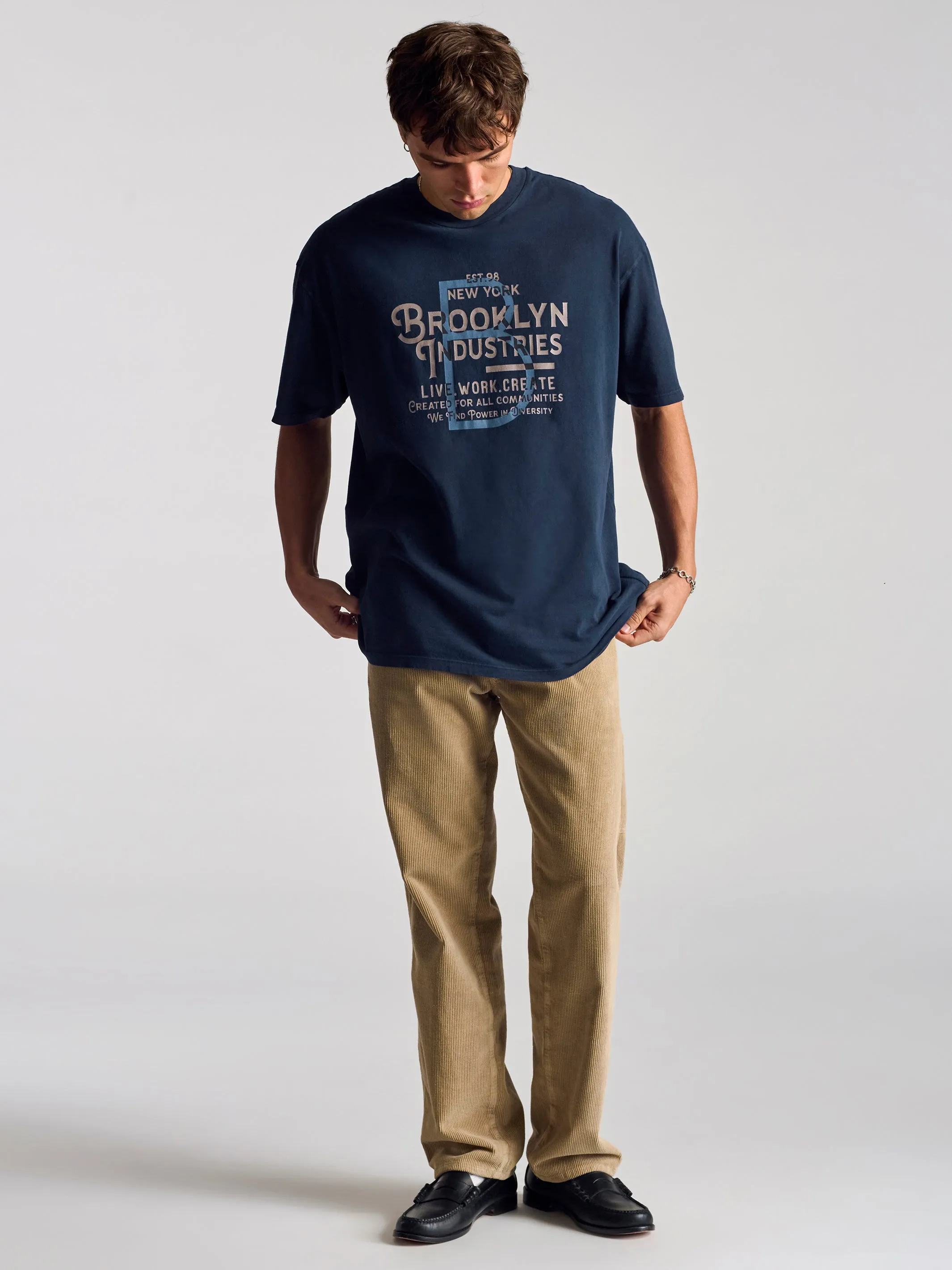 Men's BKI 1998 T-Shirt In Graphite sold by Brooklyn Industries