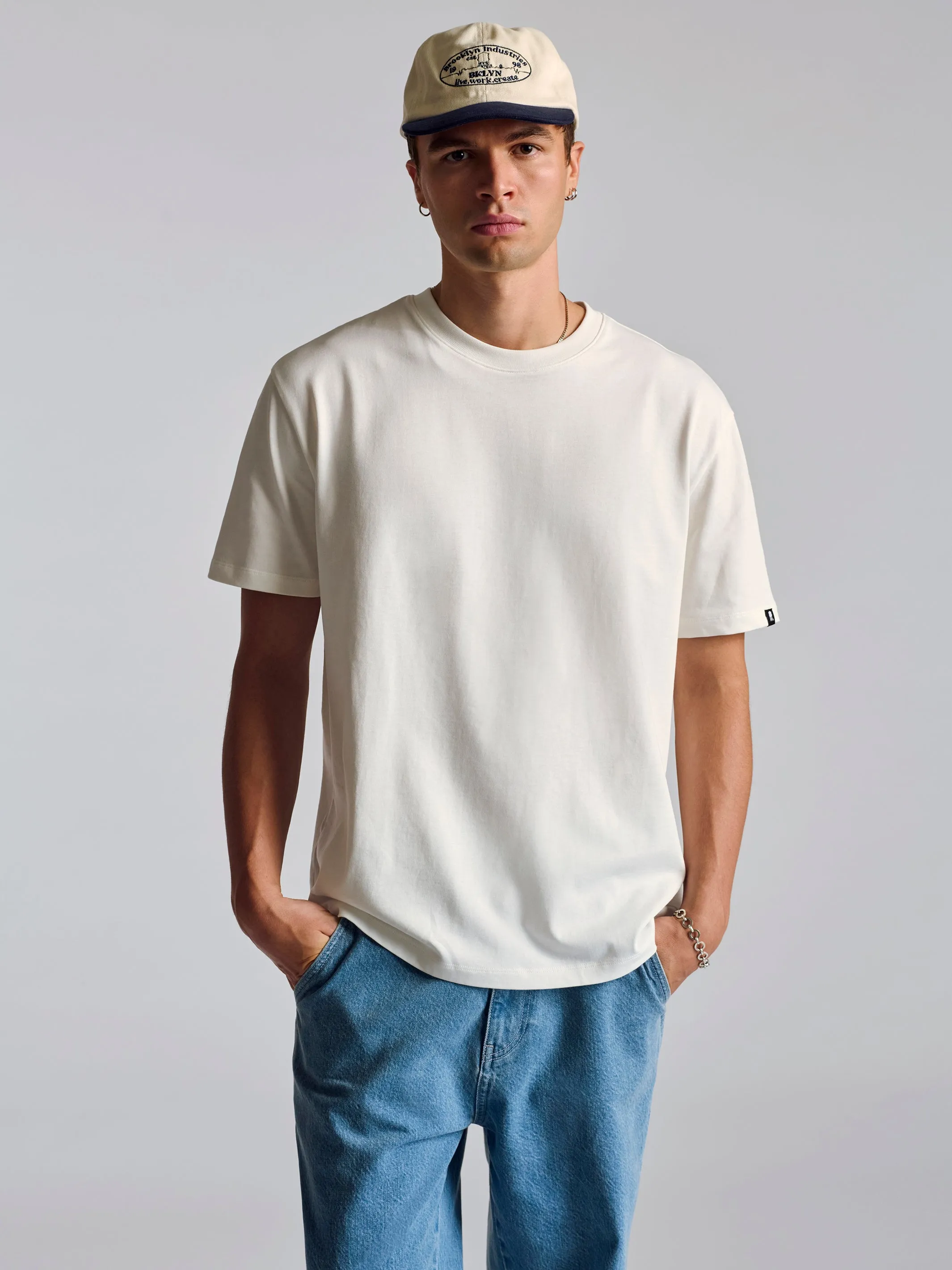Men's Basic T-Shirt In Antique White sold by Brooklyn Industries product image thumbnail 5