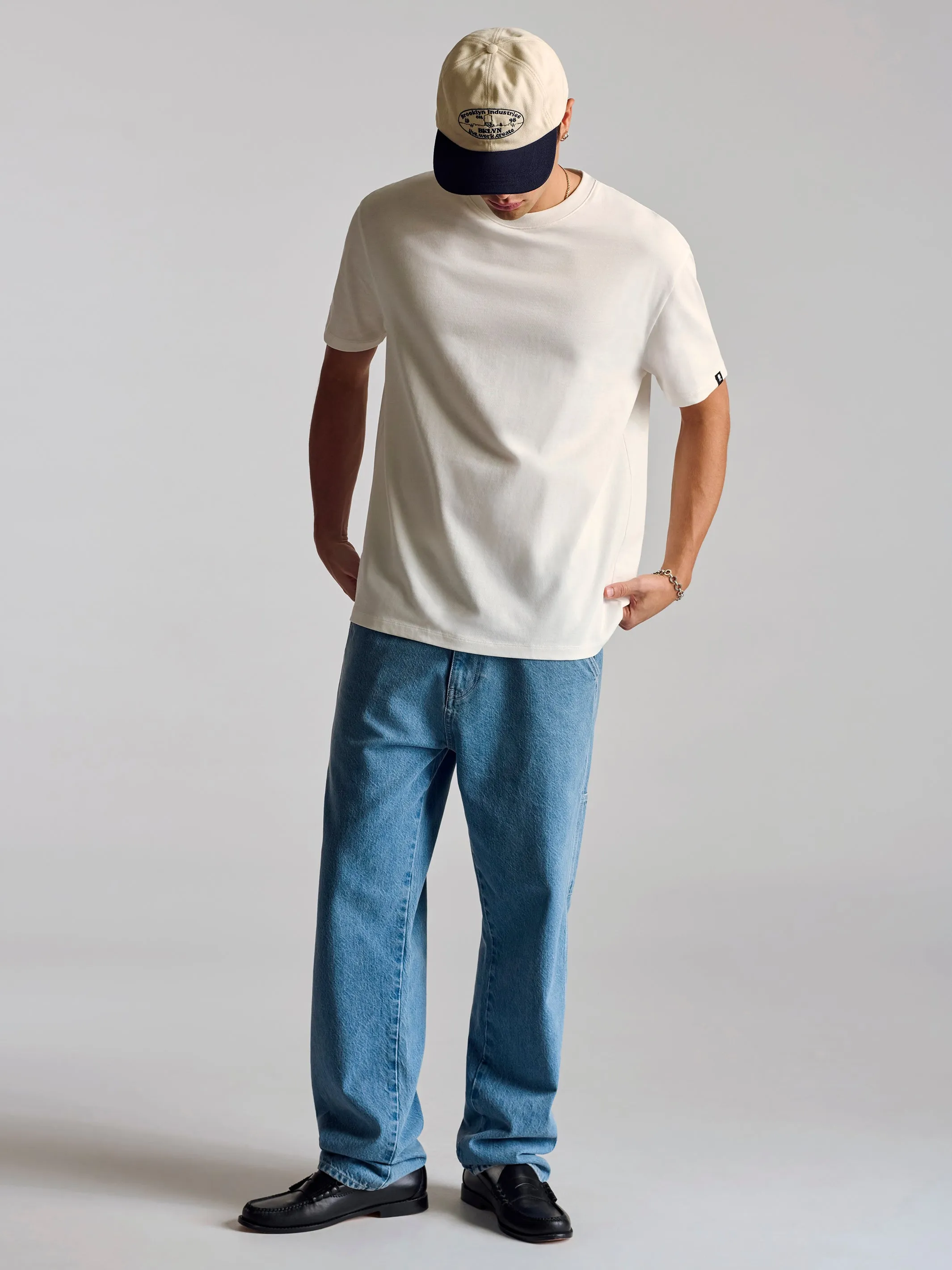 Men's Basic T-Shirt In Antique White sold by Brooklyn Industries product image thumbnail 2