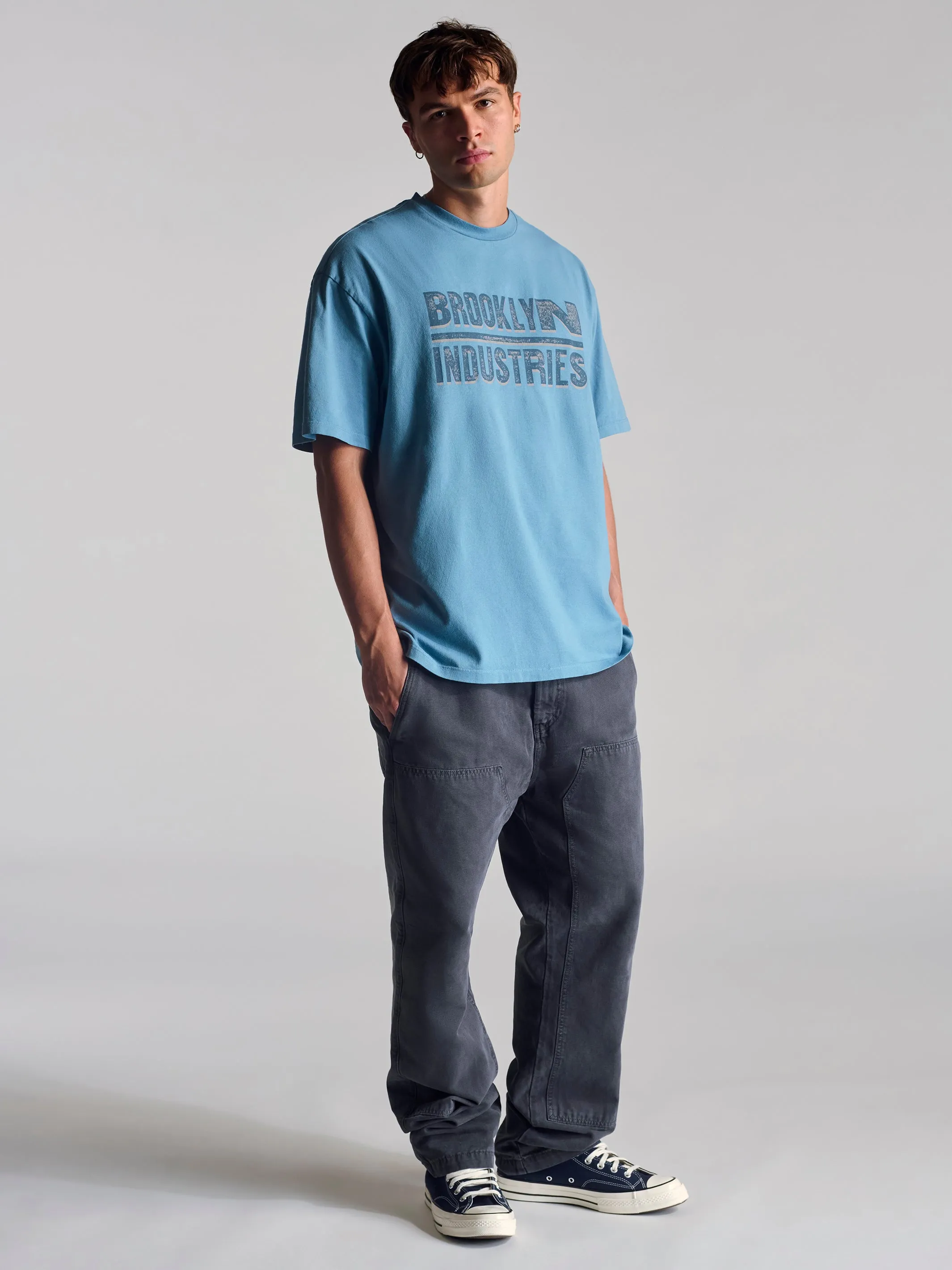 Men's Brooklyn Vintage T-Shirt In Blue Shadow sold by Brooklyn Industries product image thumbnail 4