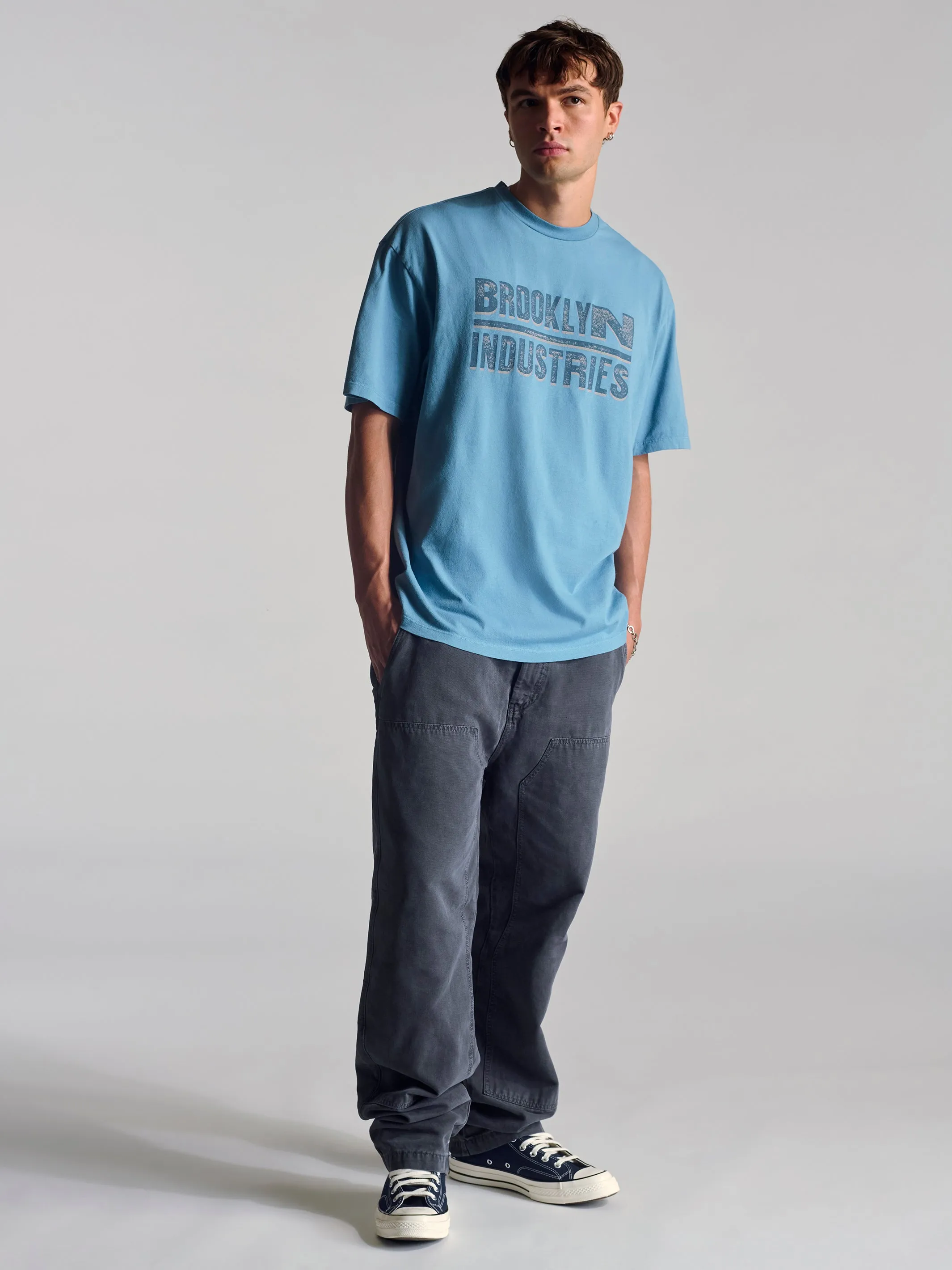 Men's Brooklyn Vintage T-Shirt In Blue Shadow sold by Brooklyn Industries product image thumbnail 2