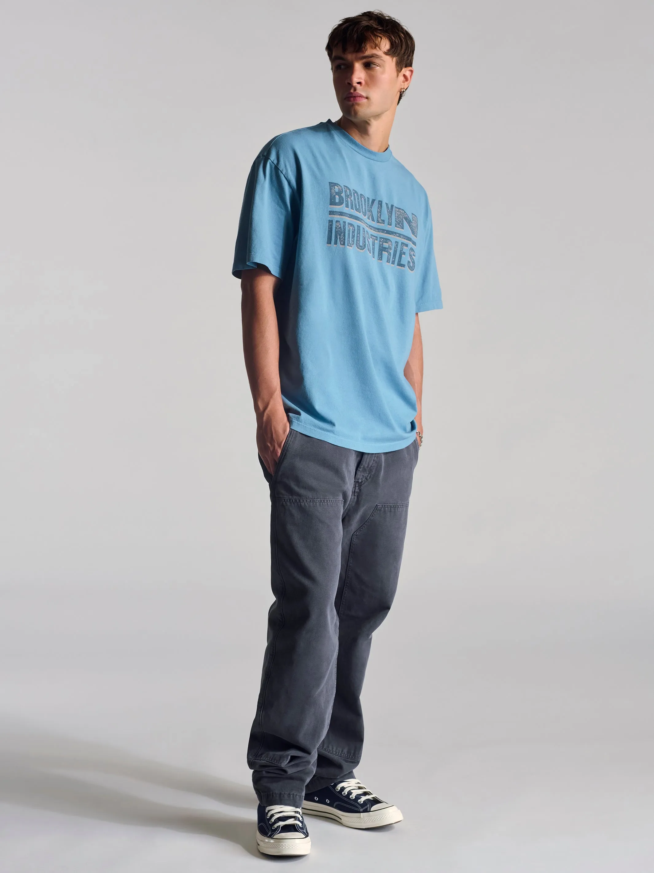 Men's Brooklyn Vintage T-Shirt In Blue Shadow sold by Brooklyn Industries product image thumbnail 3