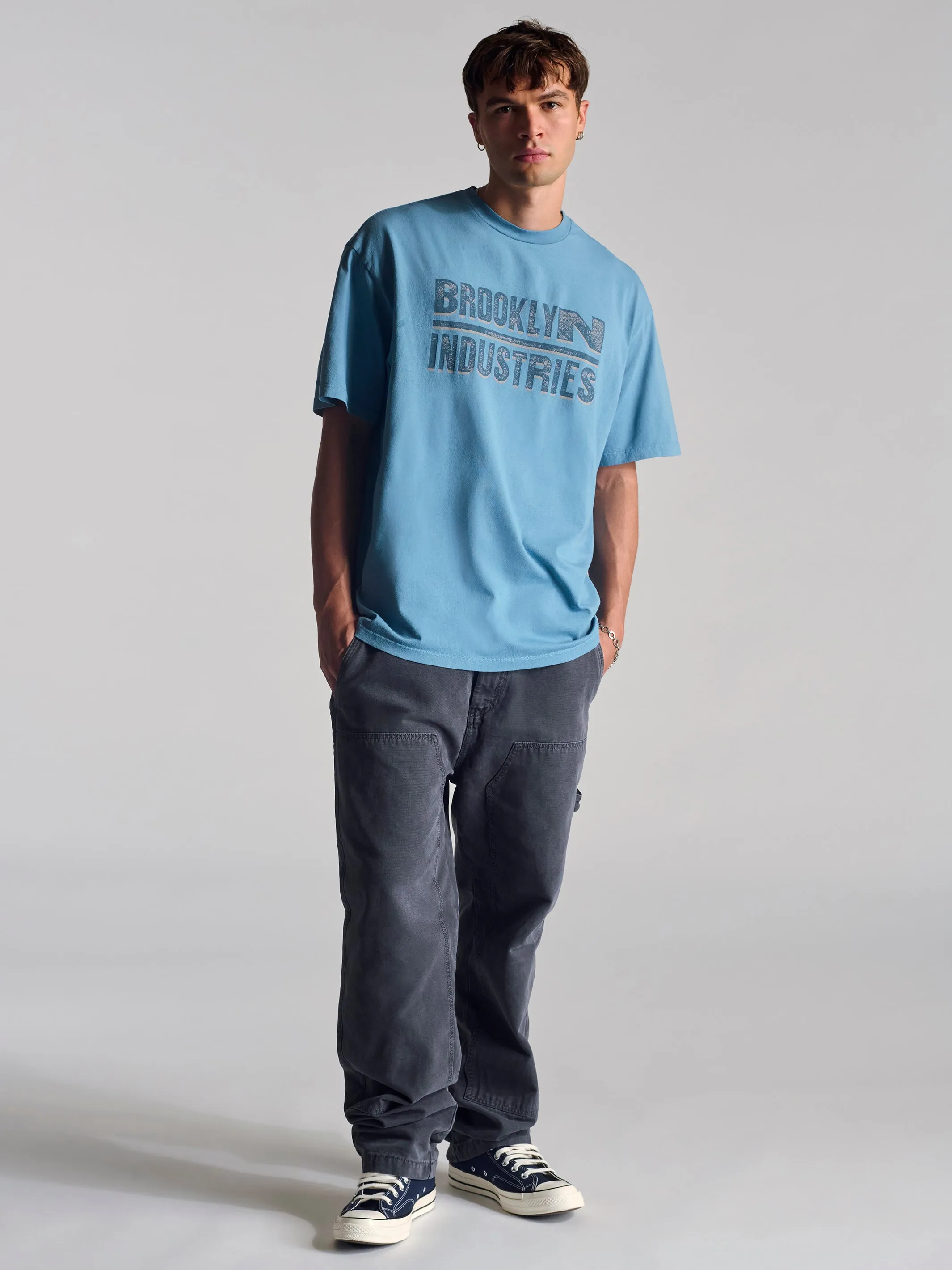 Men's Brooklyn Vintage T-Shirt In Blue Shadow sold by Brooklyn Industries product image thumbnail 5
