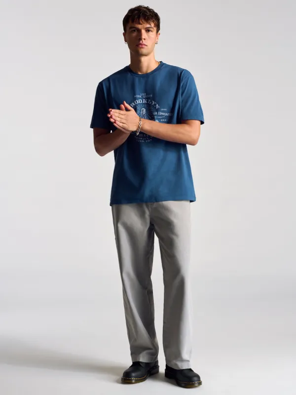 Men's Brooklyn Vintage T-Shirt In Orion Blue sold by Brooklyn Industries