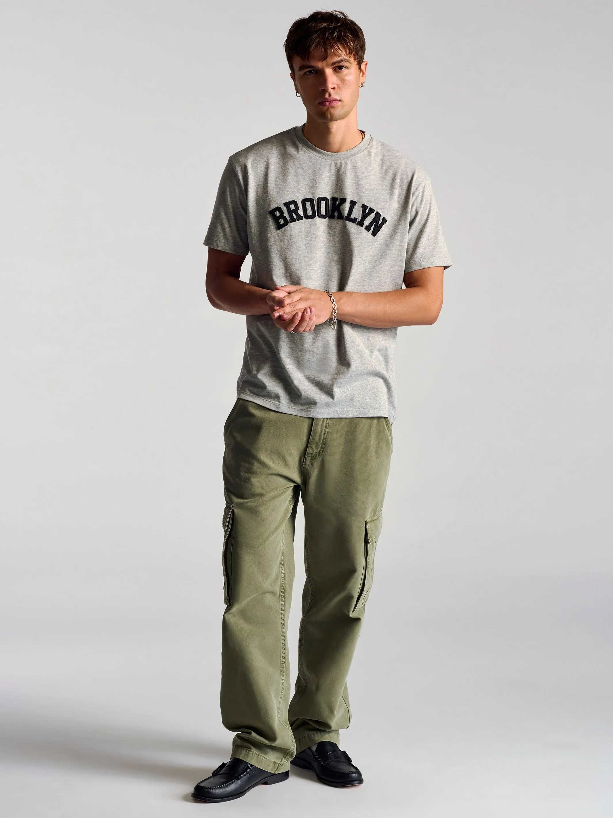 Men's Brooklyn T-Shirt In Grey Melange sold by Brooklyn Industries