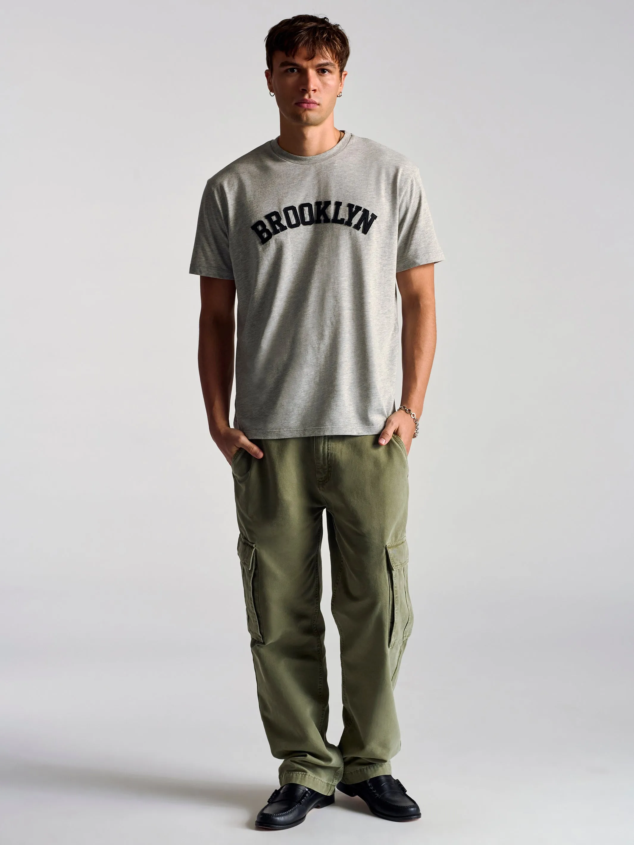 Men's Brooklyn T-Shirt In Grey Melange sold by Brooklyn Industries product image thumbnail 3