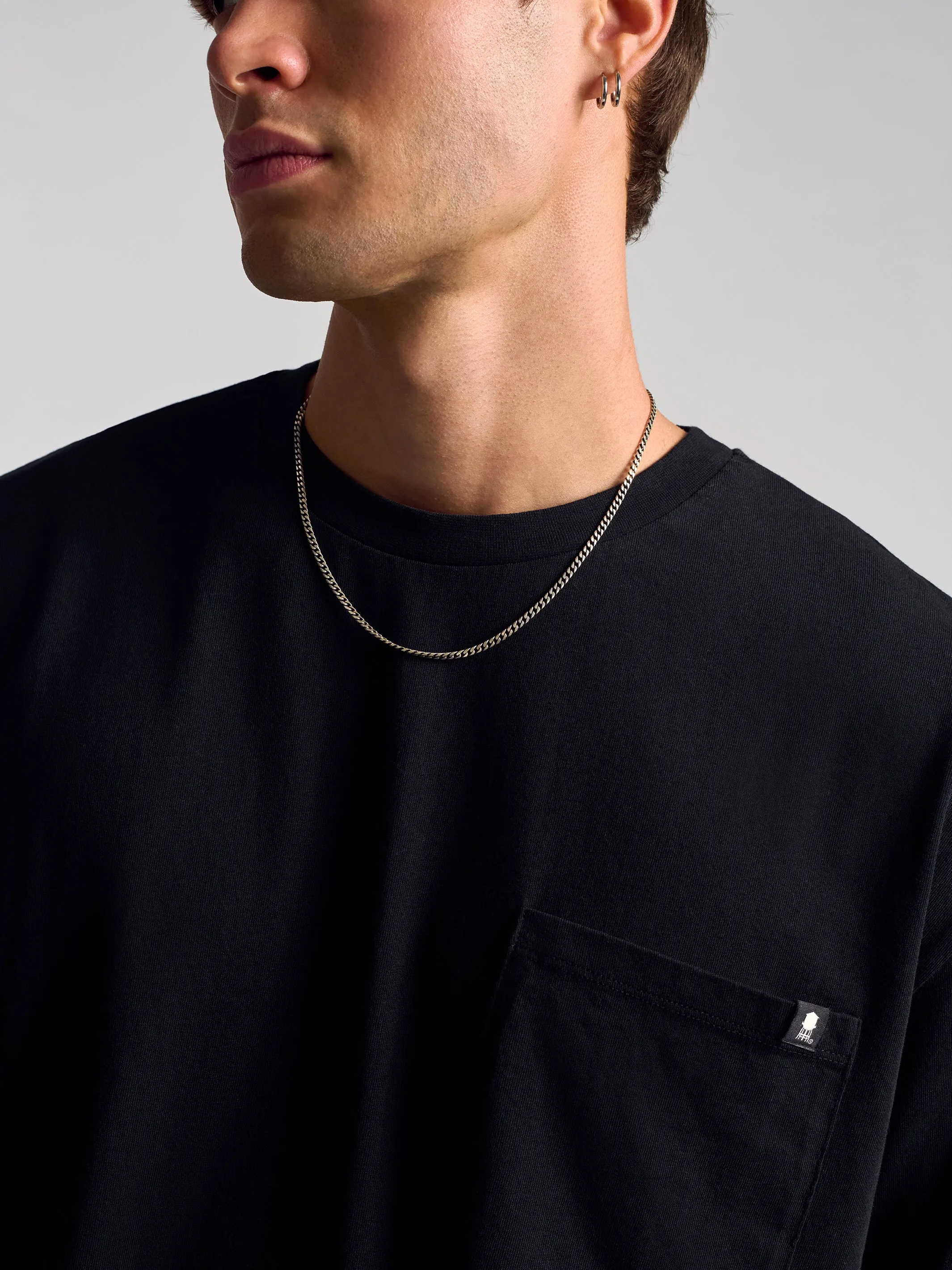 Men's Long Sleeve Pocket T-Shirt In Black sold by Brooklyn Industries product image thumbnail 4