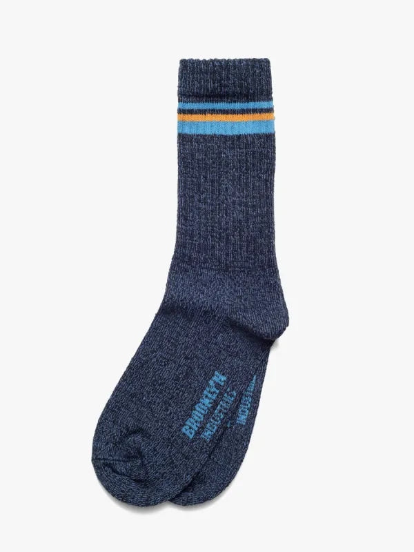 Men's Socket Socks in Dark Navy sold by Brooklyn Industries