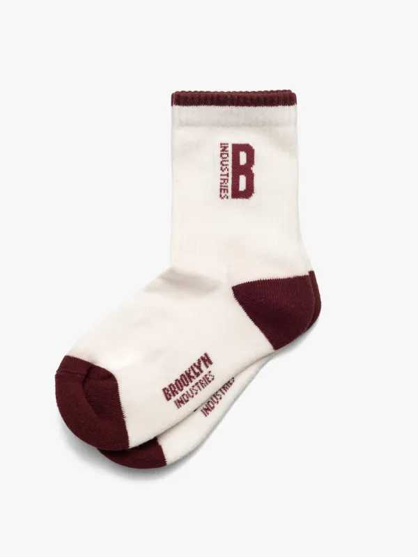 Women's Socket Socks in Red Mahogany sold by Brooklyn Industries