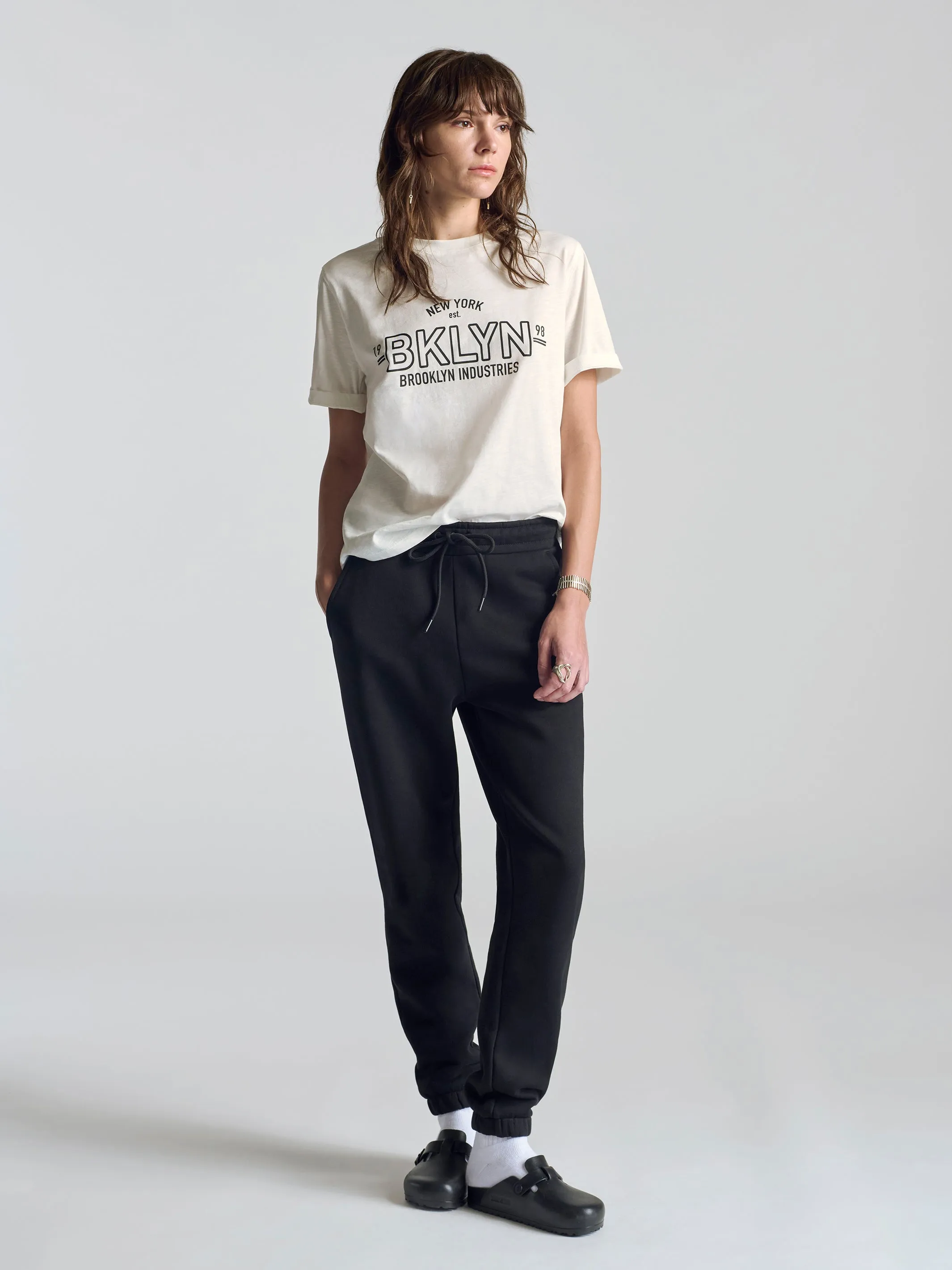 Women's BKLYN T-Shirt In Antique White sold by Brooklyn Industries product image thumbnail 3
