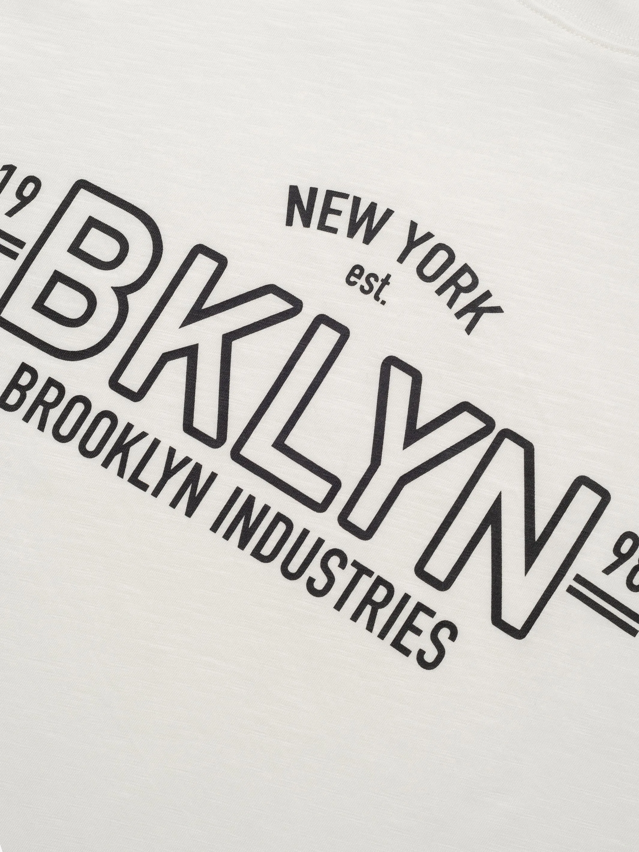 Women's BKLYN T-Shirt In Antique White sold by Brooklyn Industries product image thumbnail 5