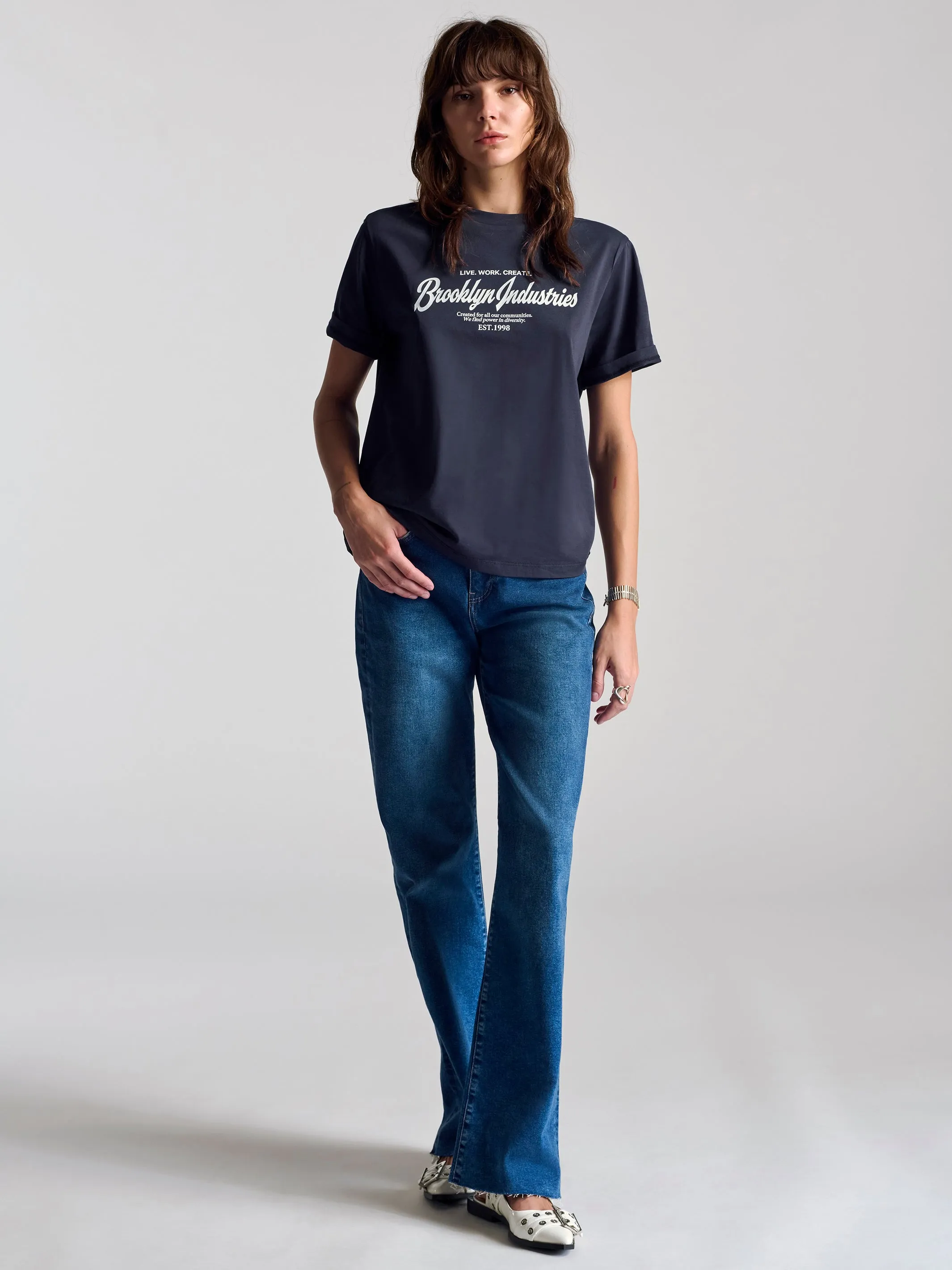 Women's Brooklyn 1998 T-Shirt In Navy sold by Brooklyn Industries