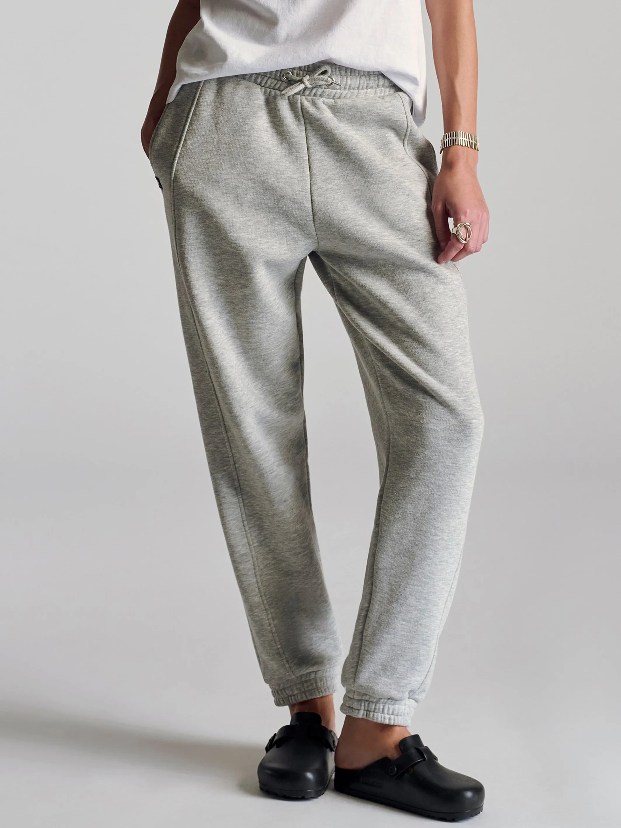 Women's Morgan Sweatpants In Grey Melange sold by Brooklyn Industries