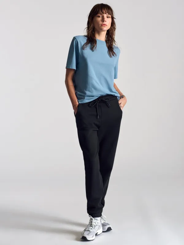 Women's Nassau Crew Neck T-Shirt In Dusty Blue made by Brooklyn Industries