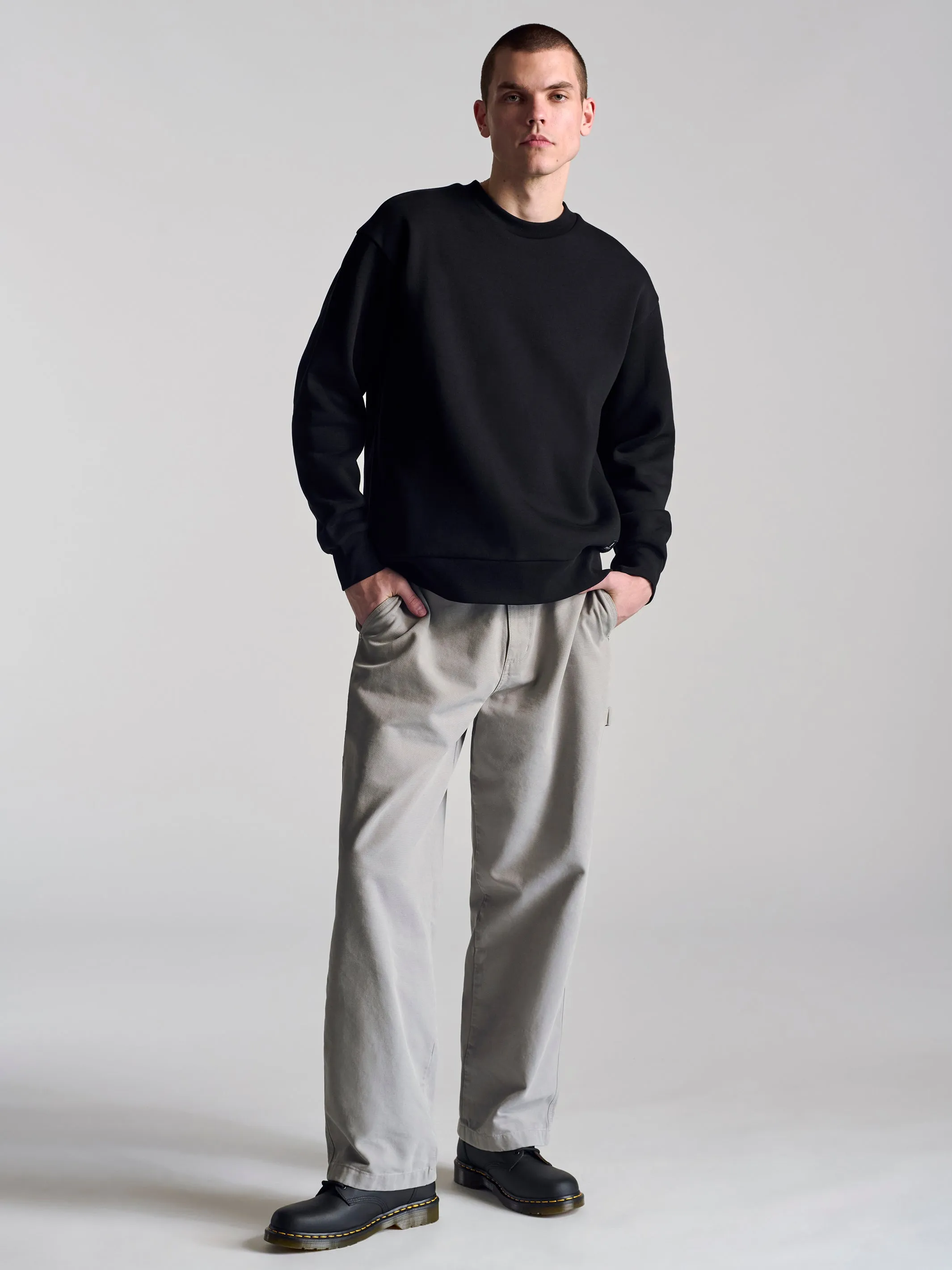Men's Hoyt Crew Neck Sweatshirt In Black sold by Brooklyn Industries product image thumbnail 2