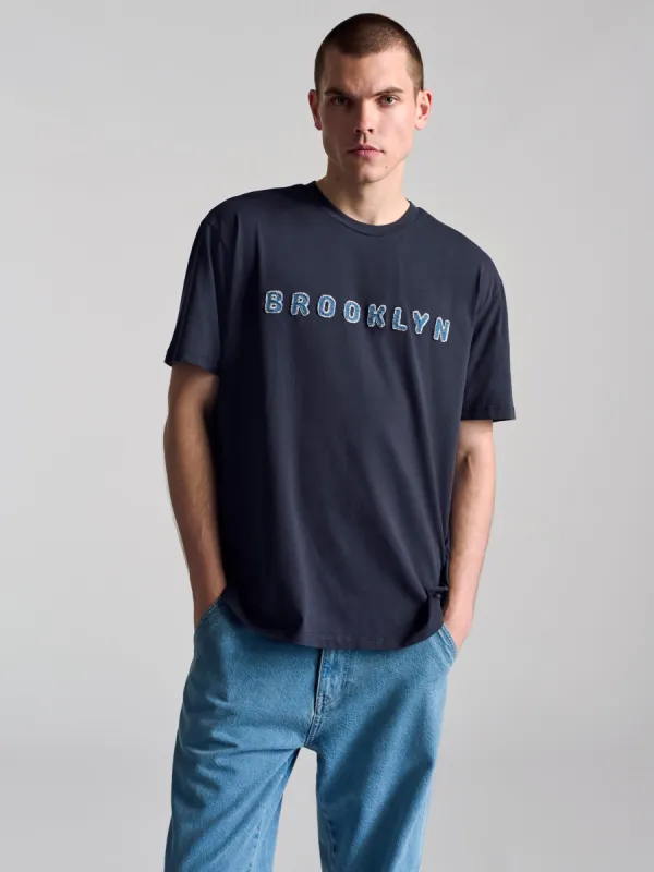Men's Brooklyn T-Shirt In Total Eclipse sold by Brooklyn Industries