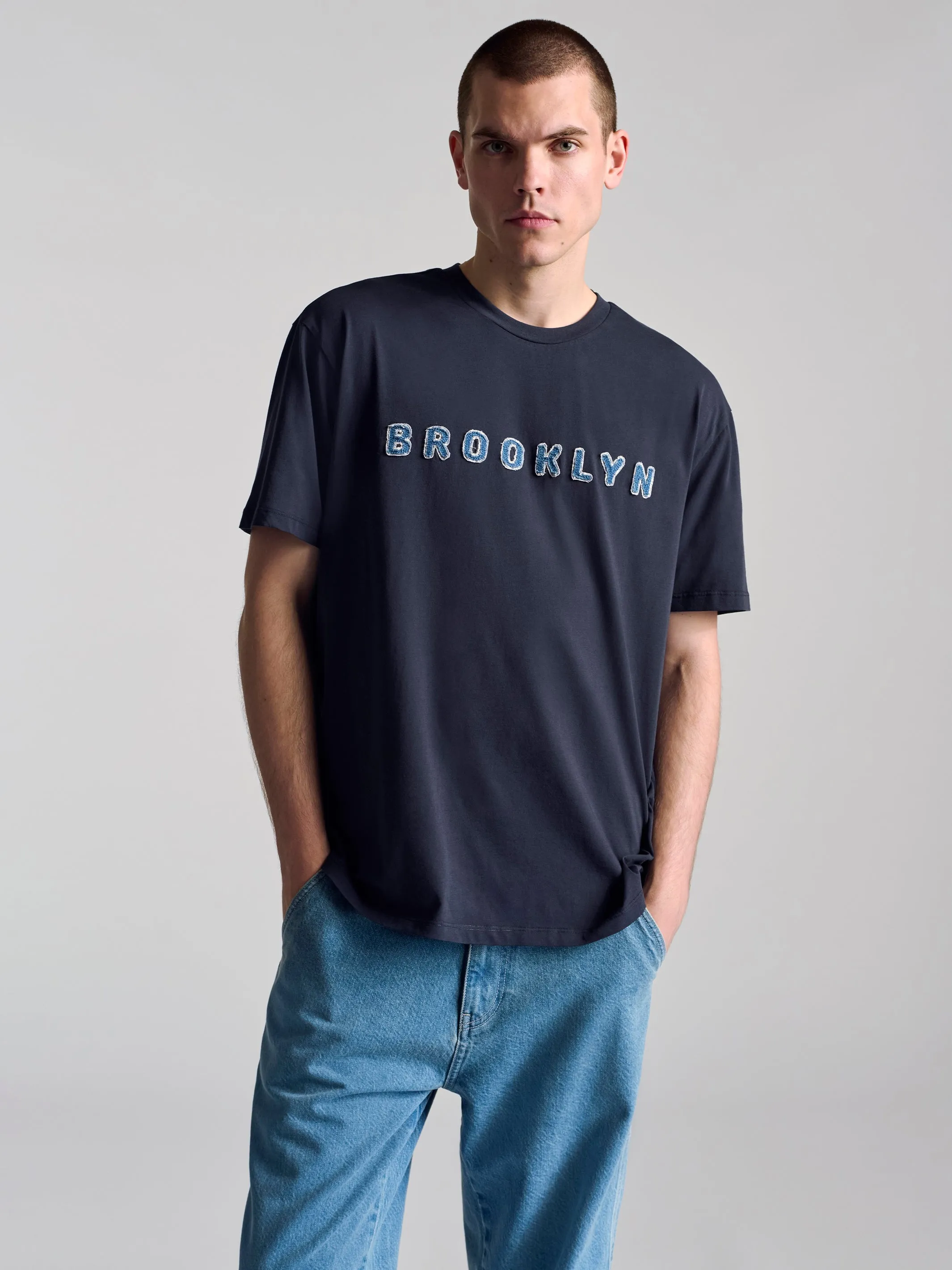 Men's Brooklyn T-Shirt In Total Eclipse sold by Brooklyn Industries