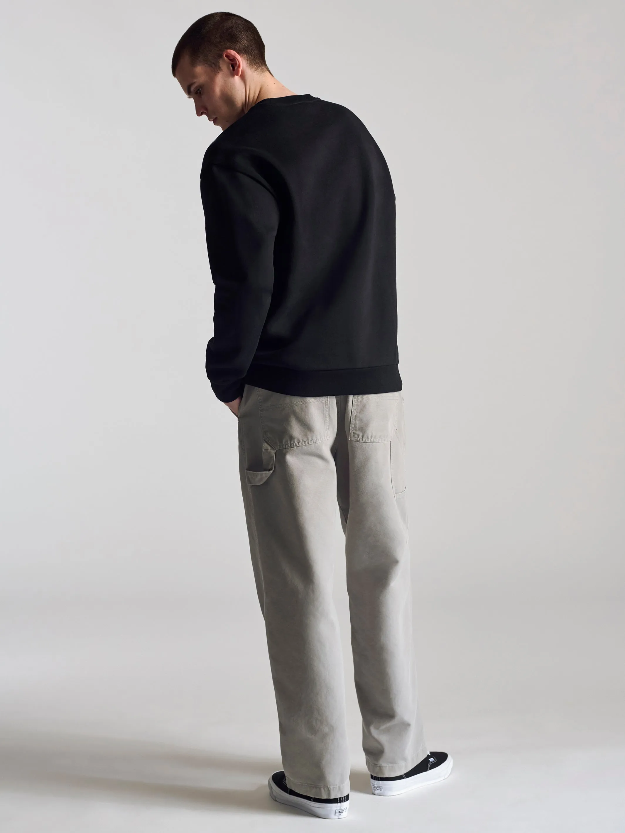 Men's City Printed Crew Neck Sweatshirt In Black sold by Brooklyn Industries product image thumbnail 4