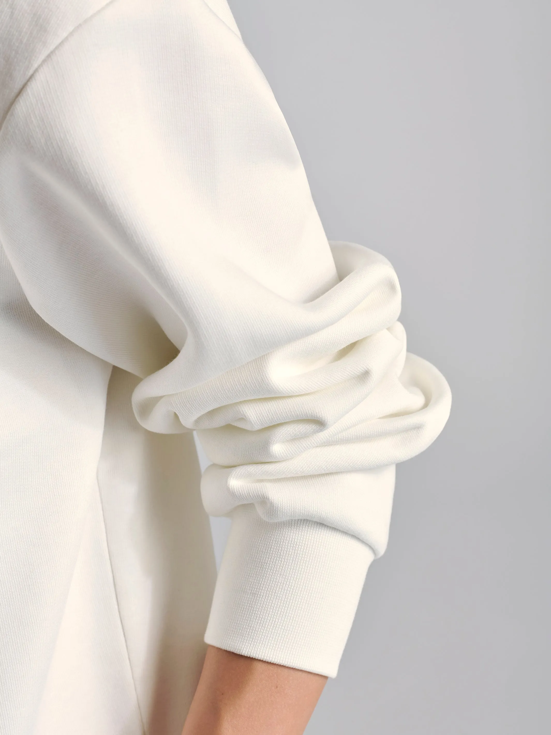 Women's Hoyt Crew Neck Sweatshirt In Antique White sold by Brooklyn Industries product image thumbnail 5